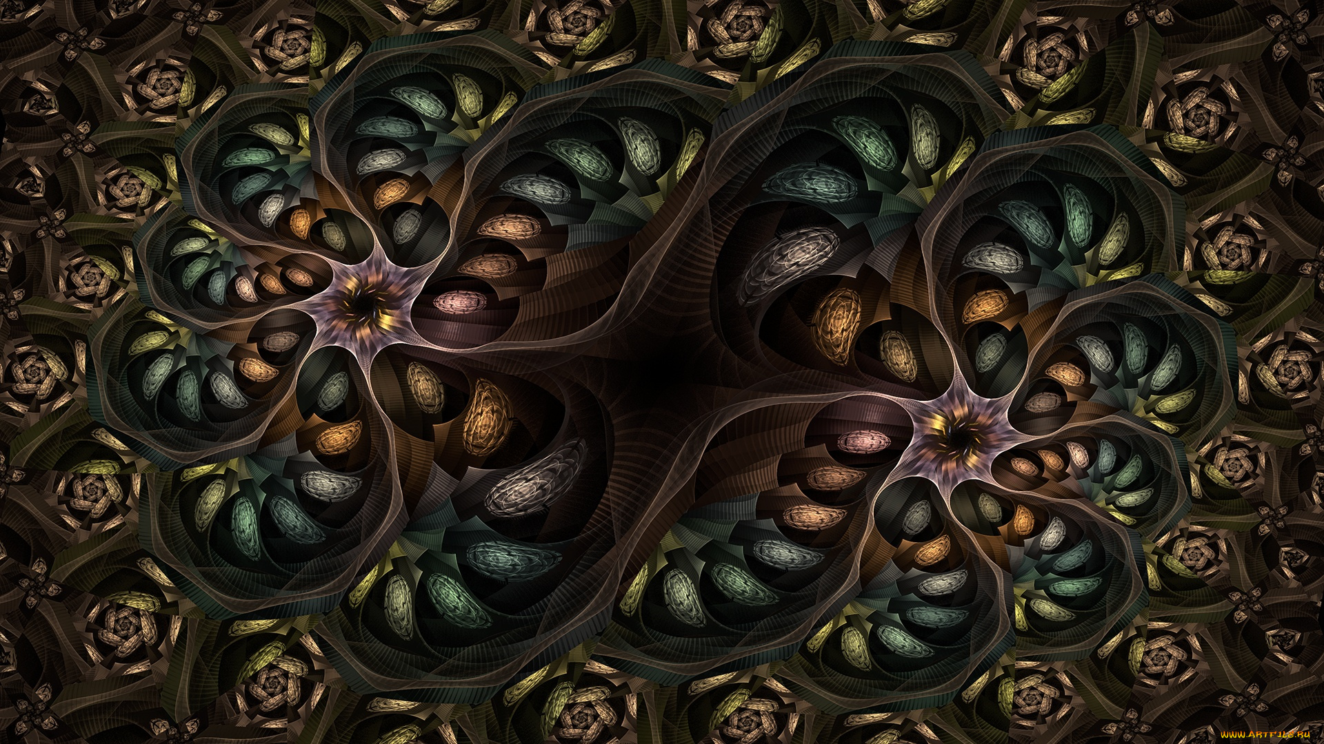 3д, графика, fractal, фракталы, фон, узор, цвета