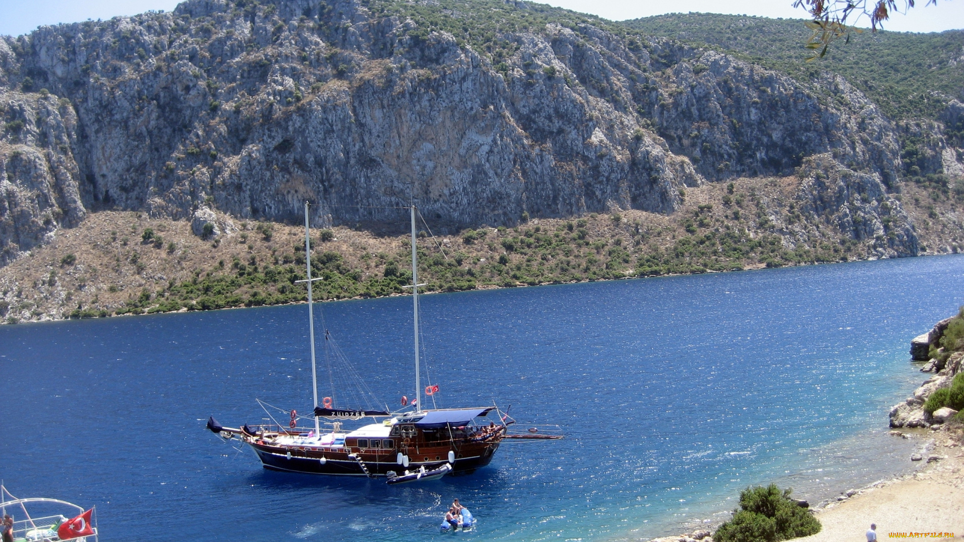 dalaman, marmaris, turkey, природа, побережье, яхта, горы, море