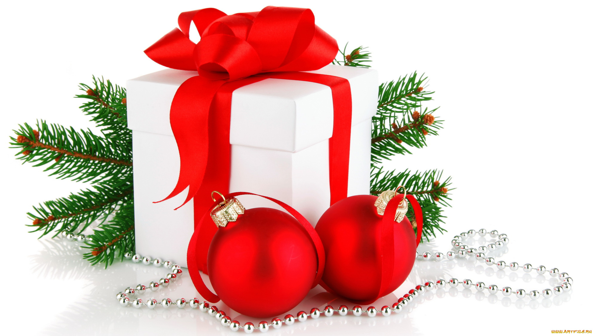 праздничные, подарки, коробочки, шарики, подарок, новый, год