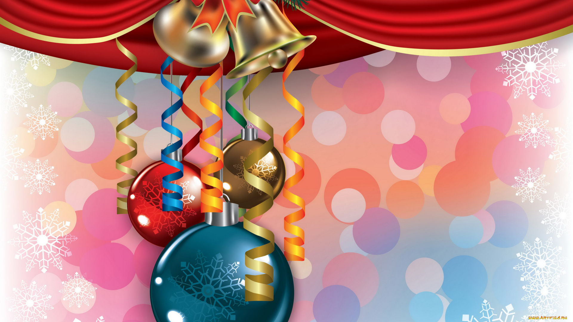 праздничные, шарики, новый, год