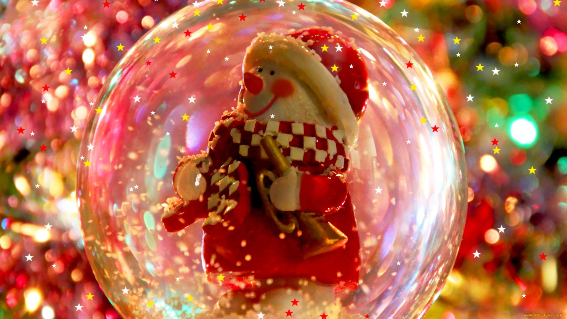 праздничные, снеговики, шар, снеговик