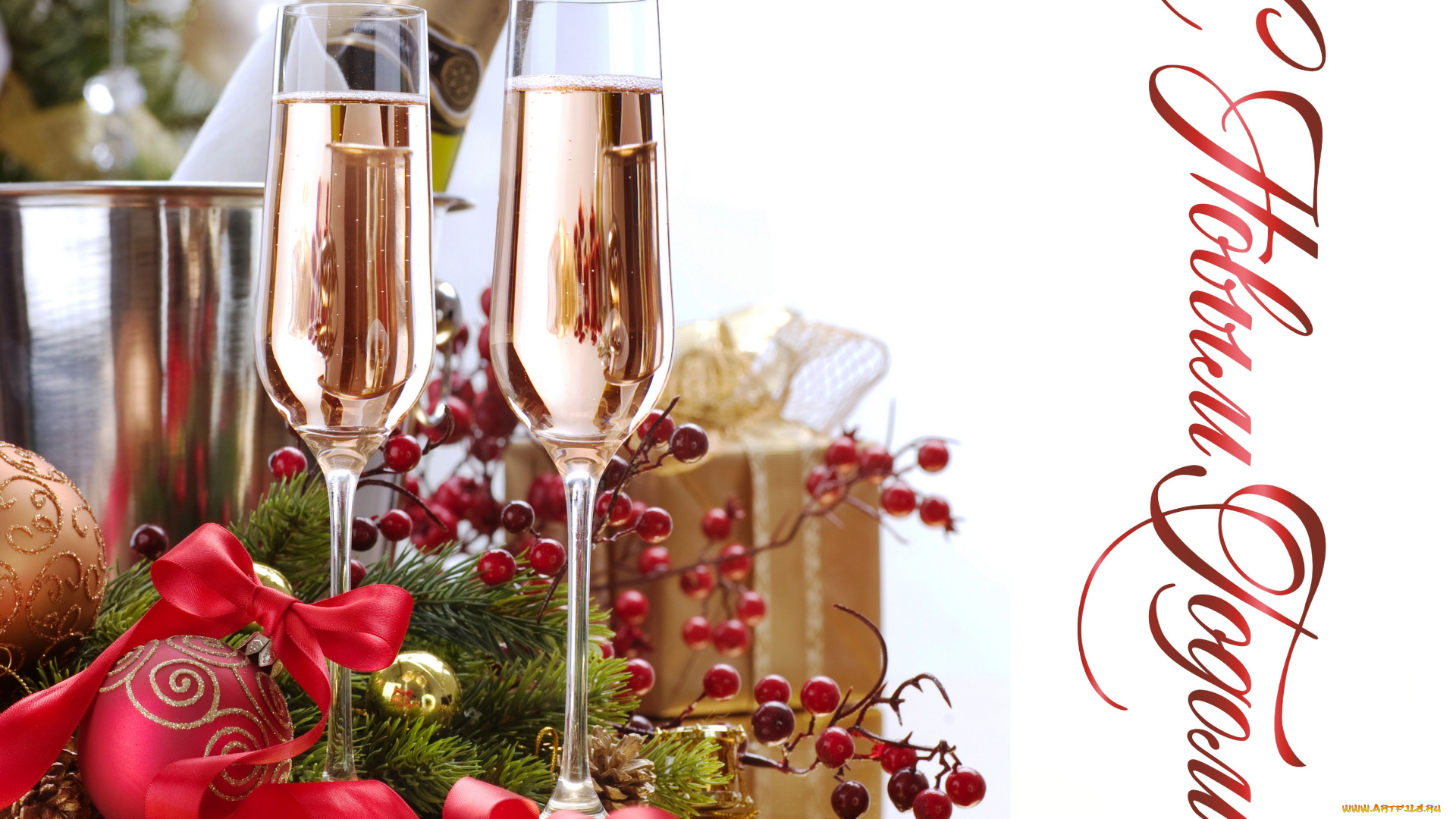 праздничные, угощения, шампанское