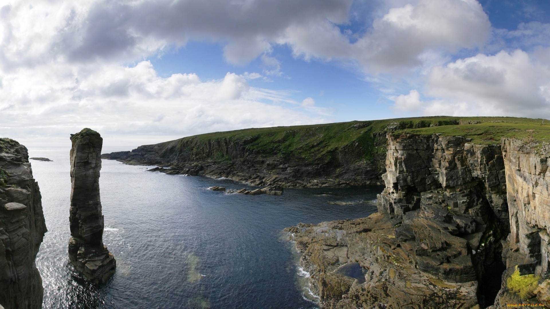 природа, побережье, море, скалы