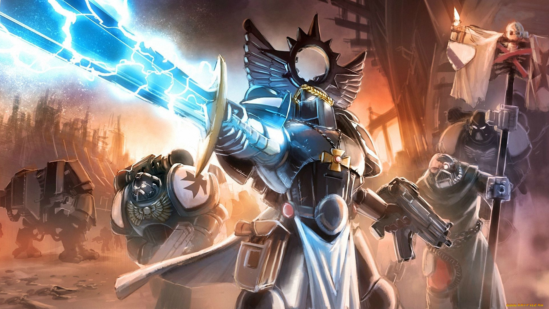 warhammer, 40, 000, space, marine, видео, игры, луч, оружие, воин