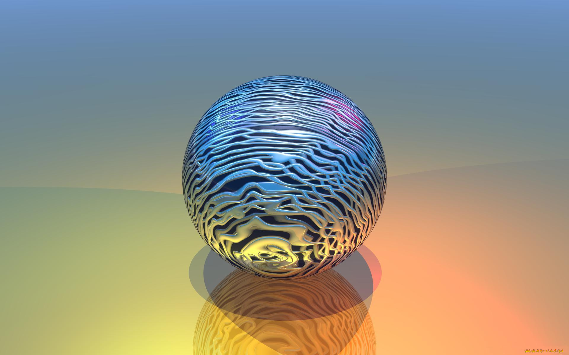 3д, графика, шары, шар