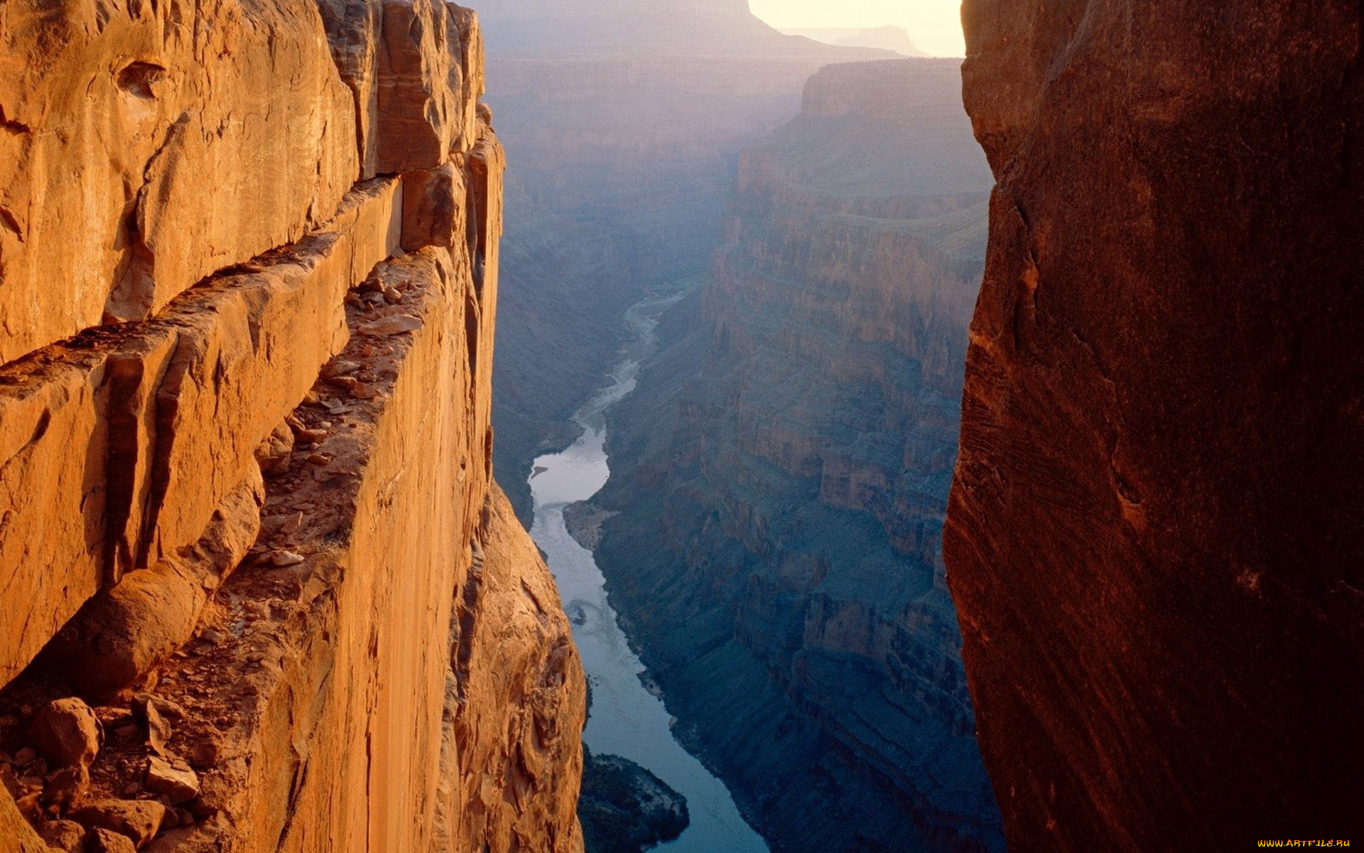 природа, горы, каньон, река