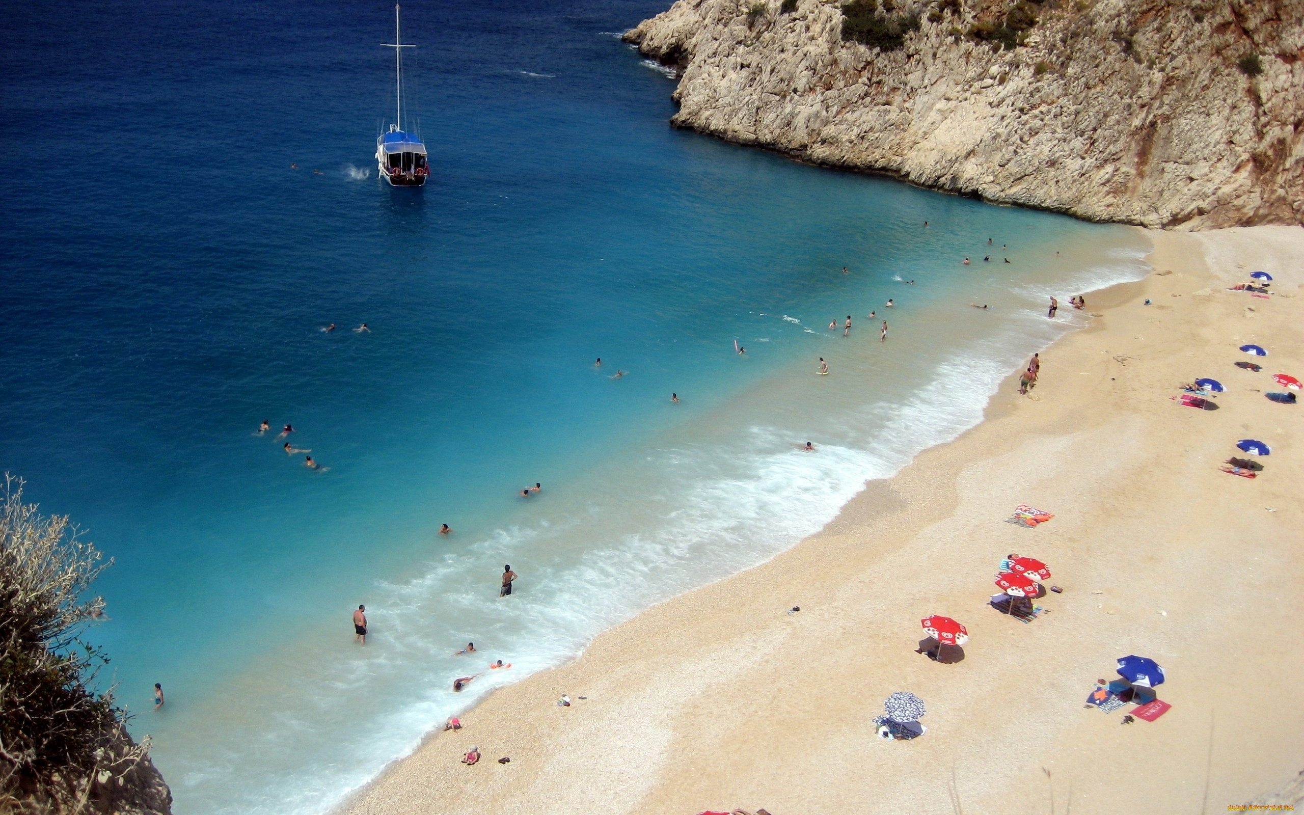 dalaman, marmaris, turkey, природа, побережье, люди, яхта, пляж, берег, море