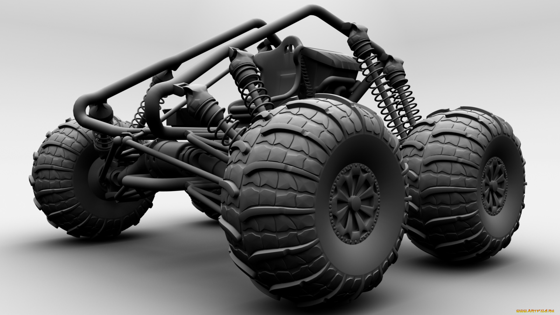 3д, графика, modeling, , моделирование, колеса, рама