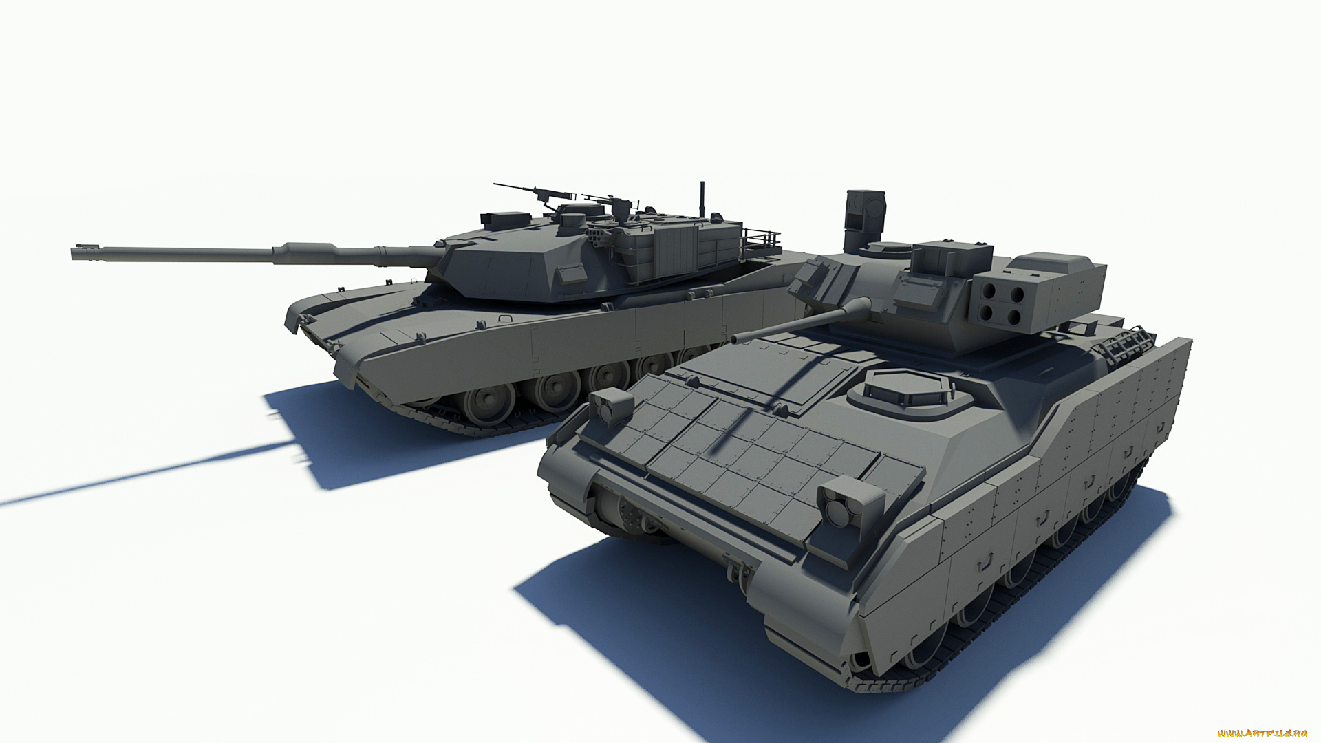 техника, 3d, abrams, and, bradley