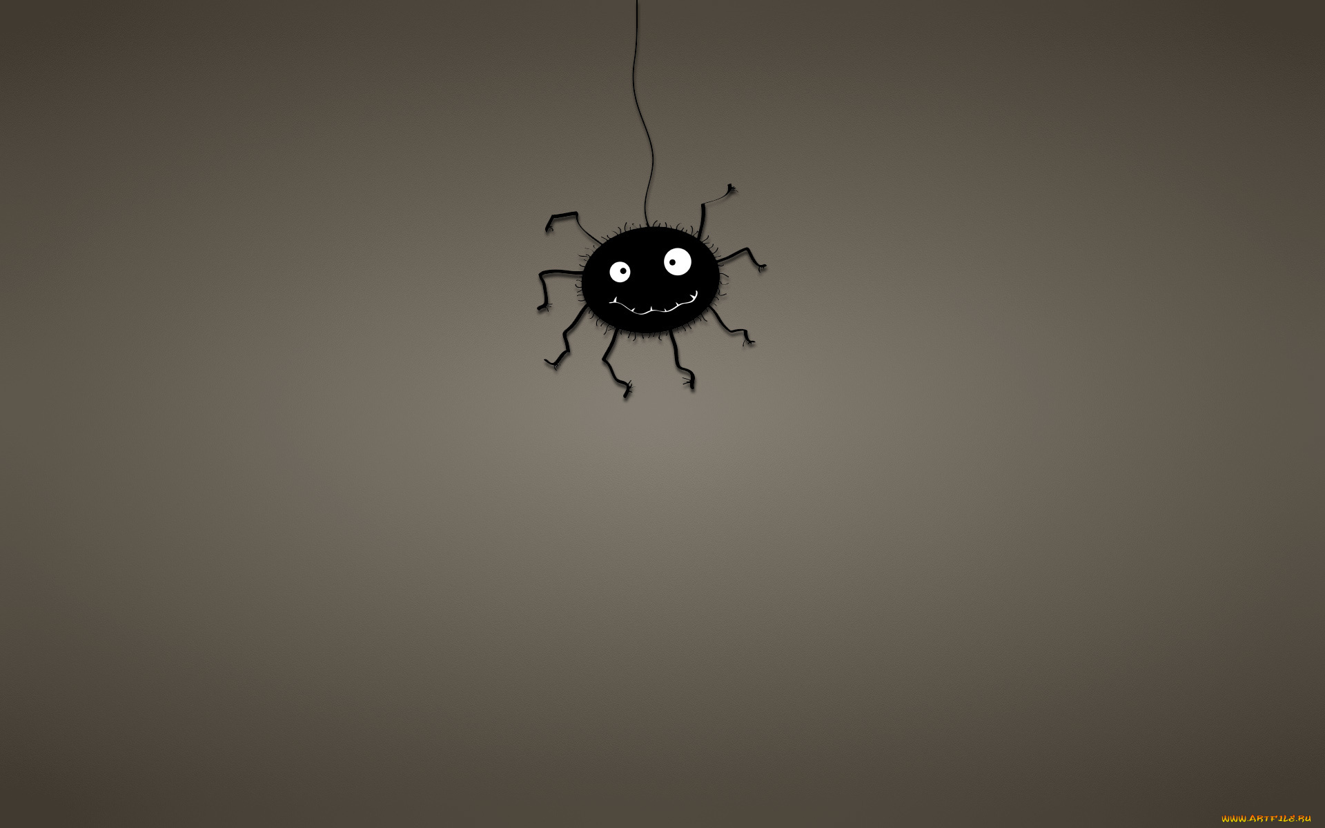 рисованные, минимализм, паук, паутина, черный, темноватый, фон, spider