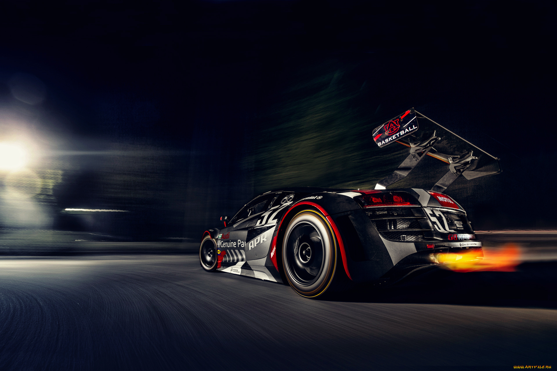 спорт, автоспорт, apr, audi, r8, гонка, ночь