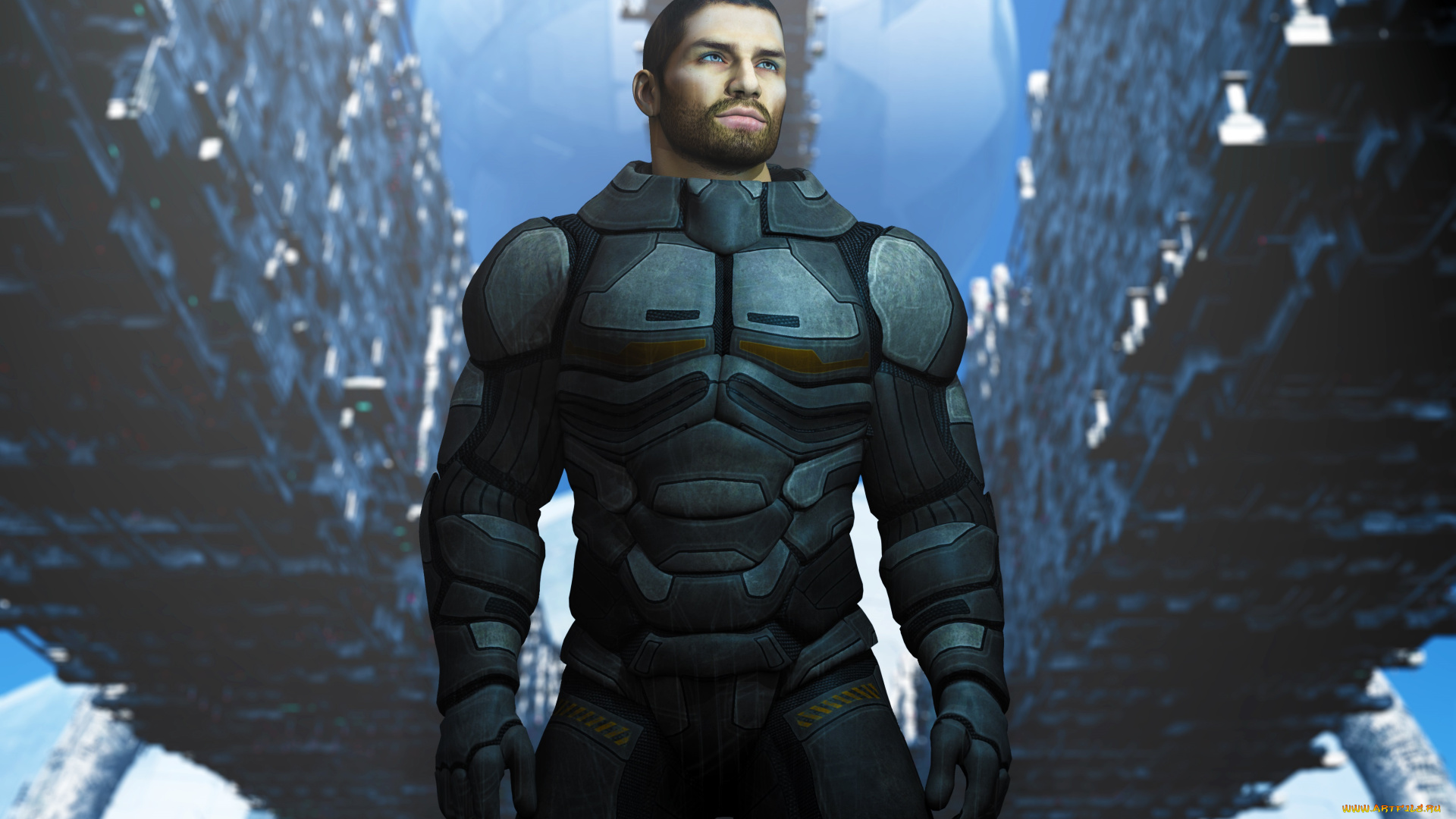 3д, графика, фантазия, , fantasy, фантастика, улица, костюм, мужчина