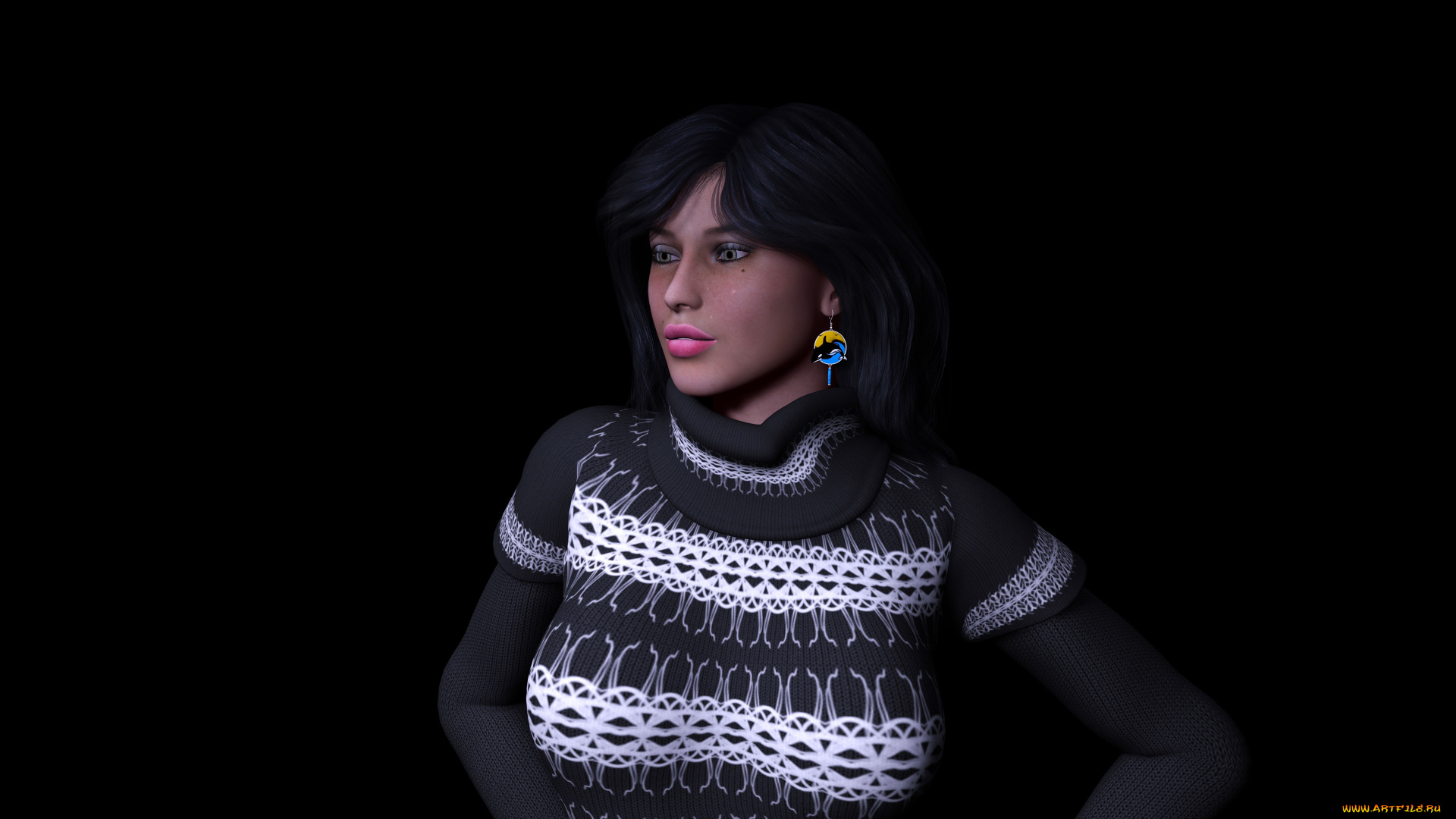 3д, графика, люди, , people, фон, девушка, взгляд