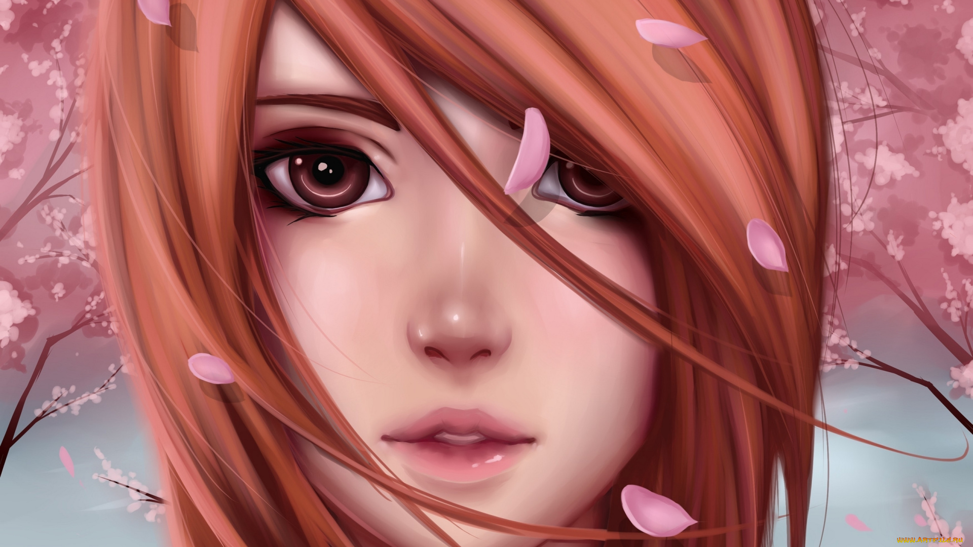 3д, графика, портрет, , portraits, look, woman, redhead