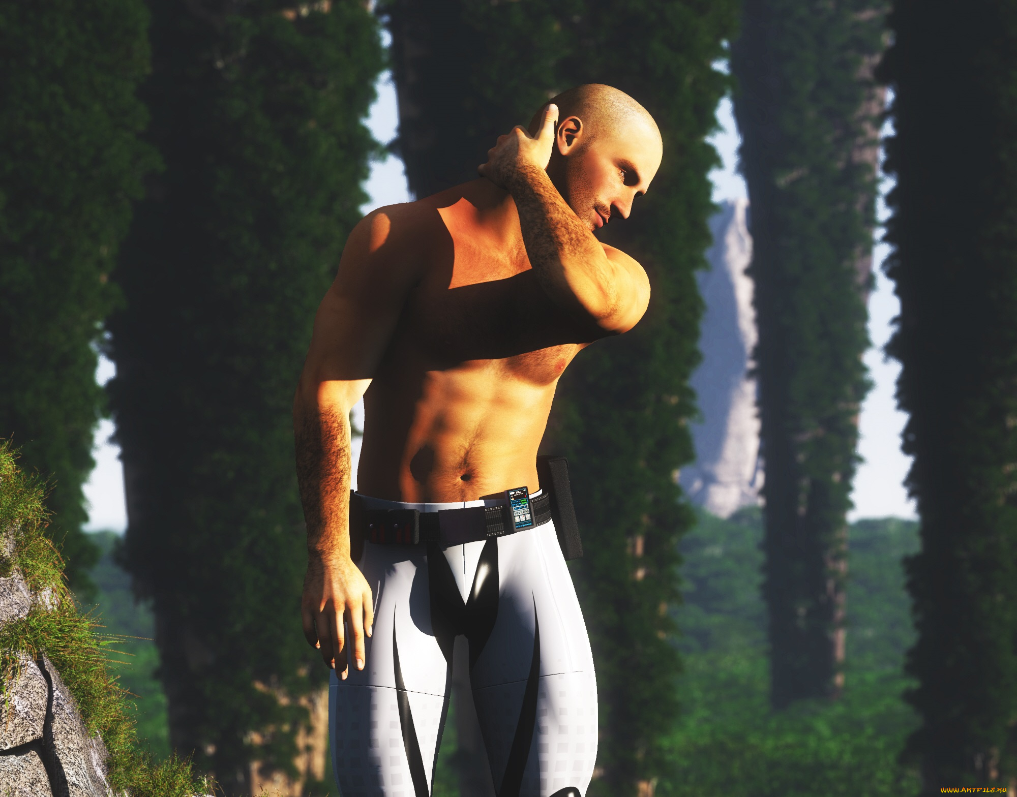 3д, графика, люди, , people, мужчина, тело, мускулы, грудь, парень