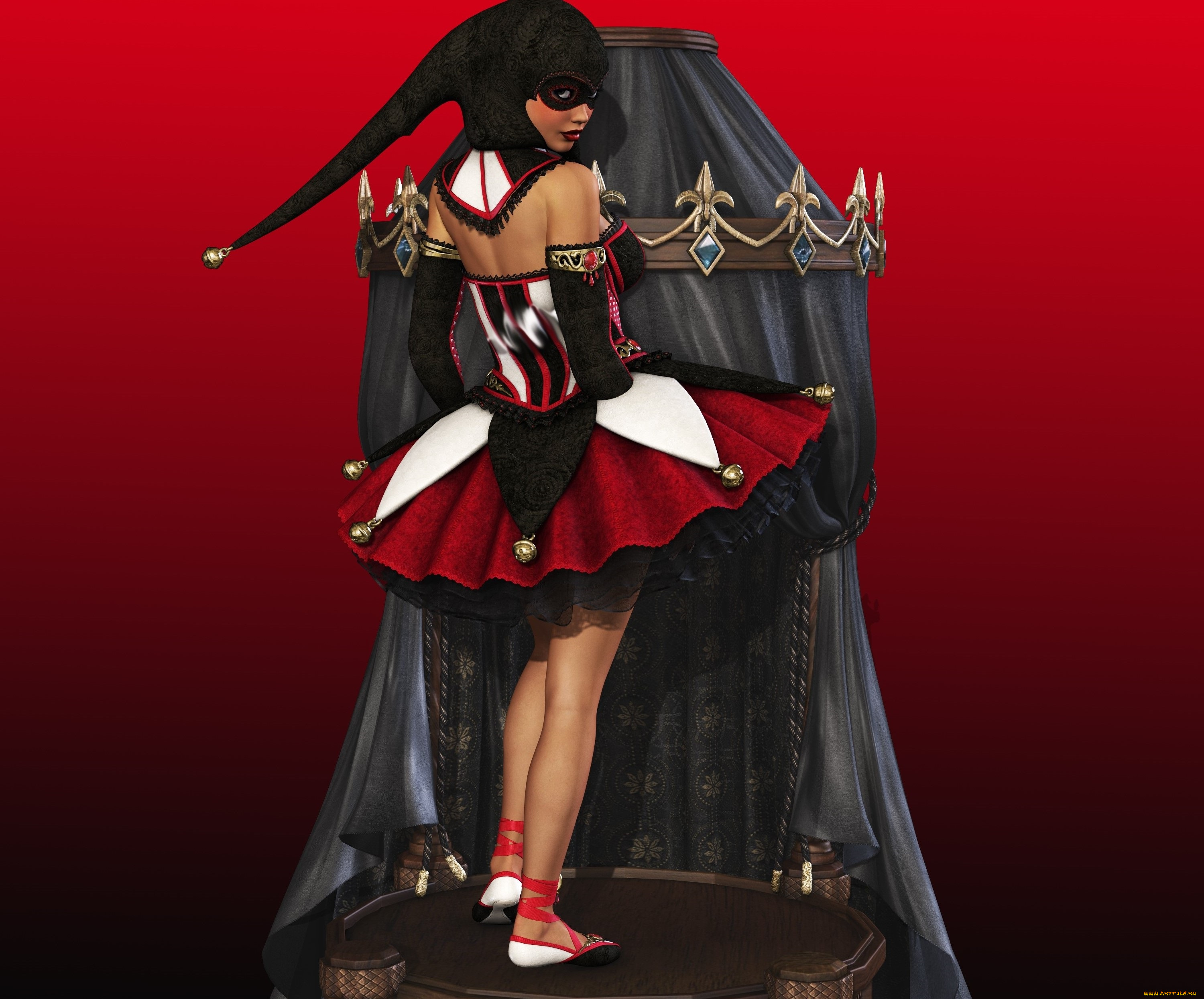 3д, графика, люди, , people, взгляд, девушка, фон, маскарад