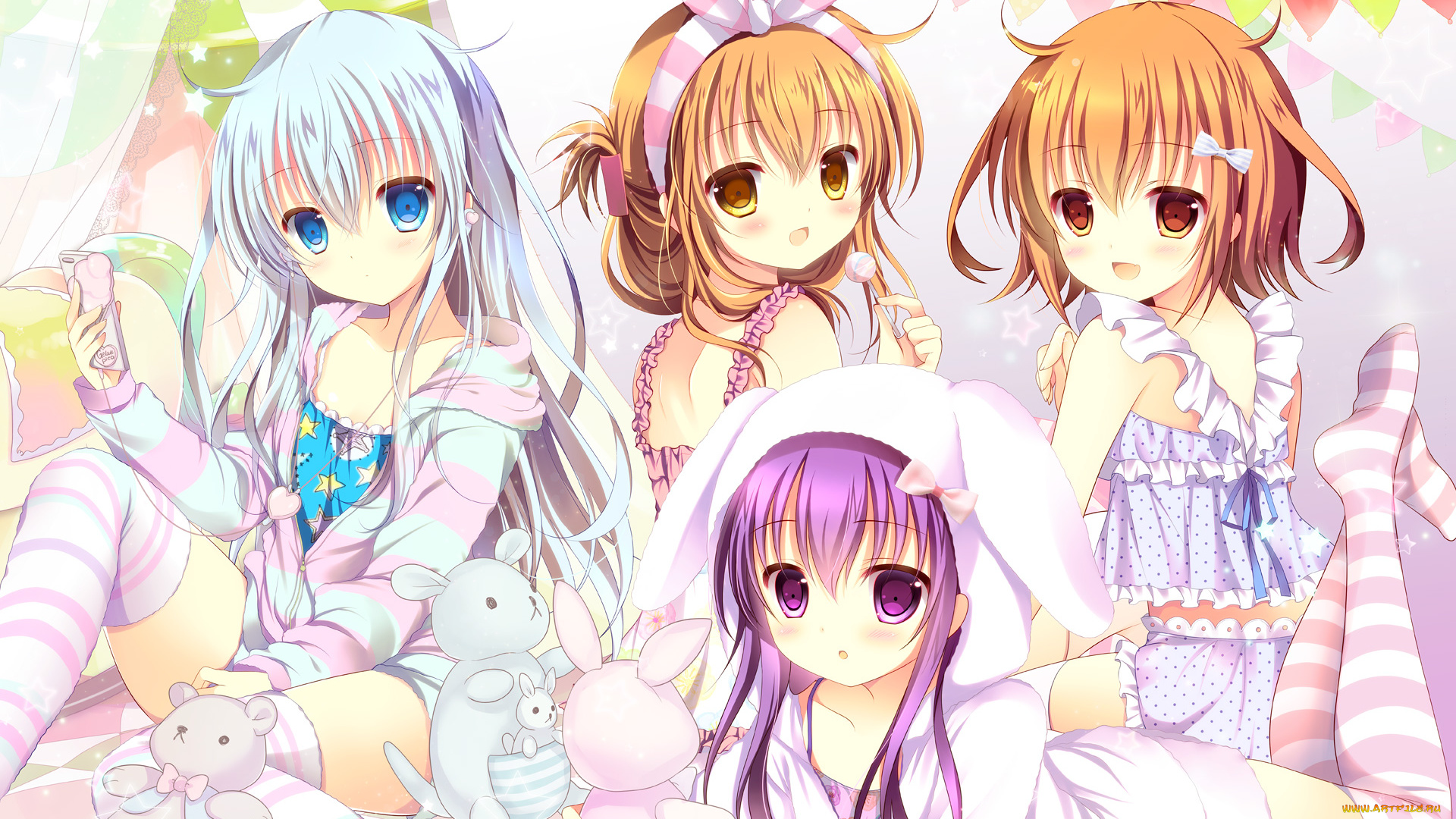 аниме, kantai, collection, девочки, арт, shirogane, hina, inazuma, ikazuchi, hibiki, kancolle, akatsuki, kantai, collection