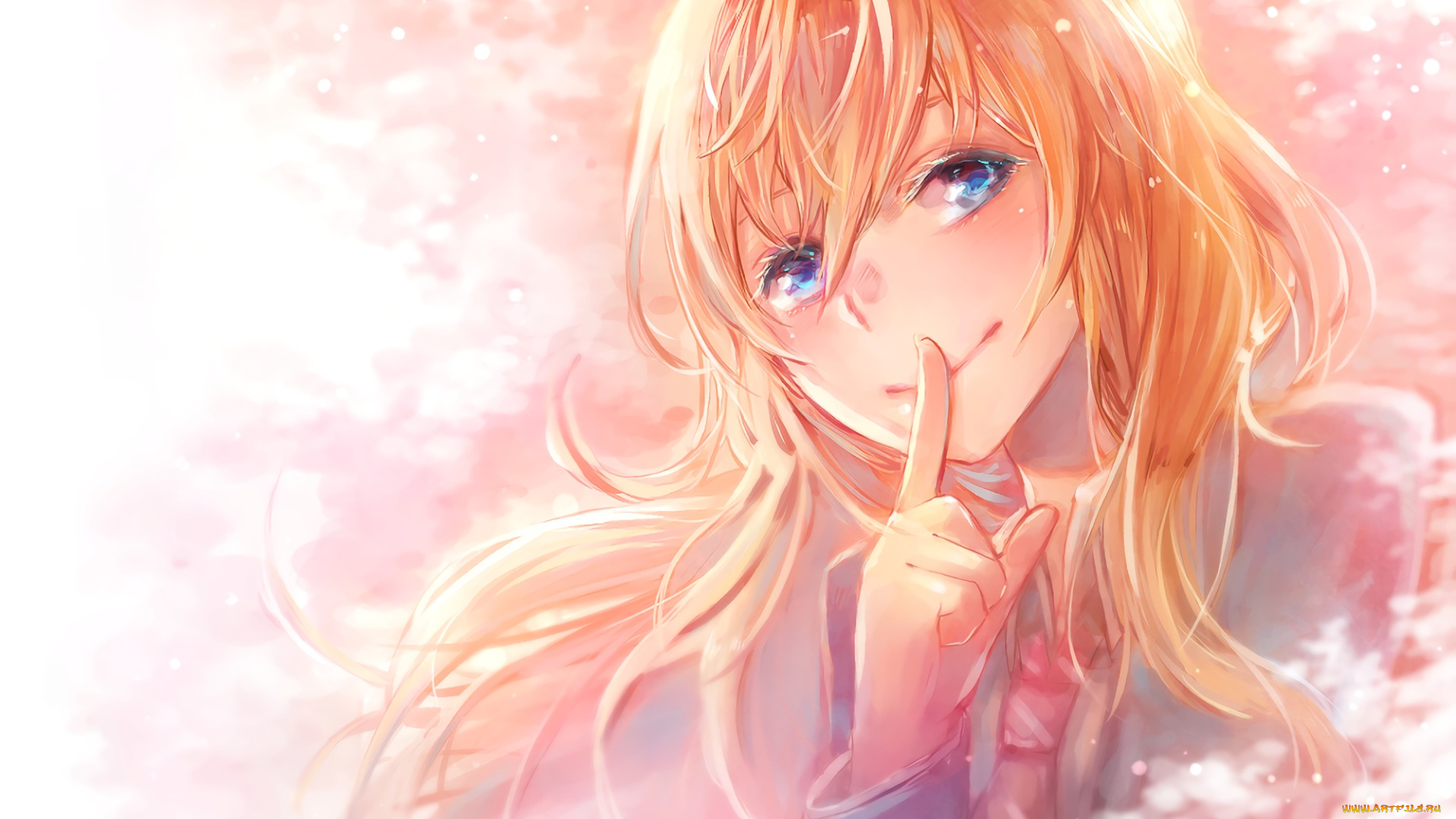 аниме, shigatsu, wa, kimi, no, uso, shigatsu, wa, kimi, no, uso, miyazono, kawori, арт, девочка, huamuan