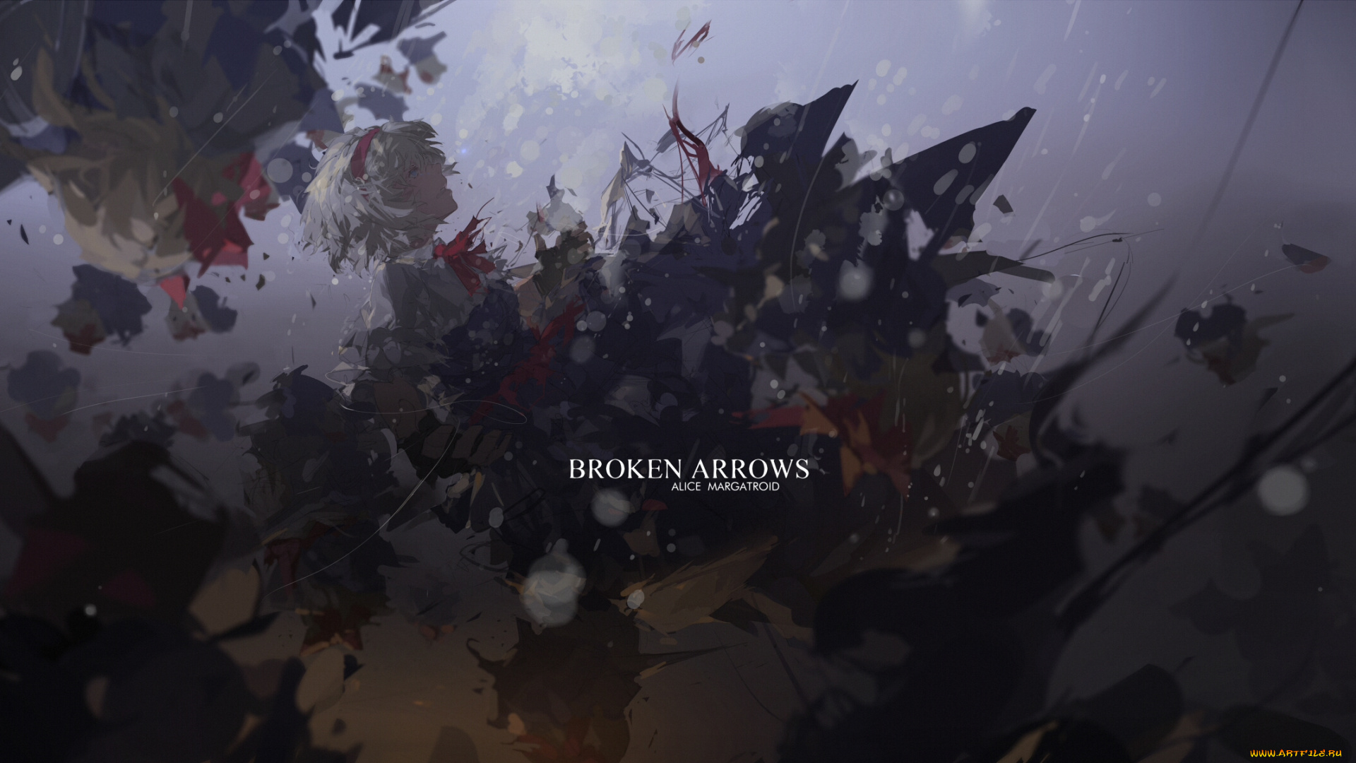 аниме, touhou, alice, margatroid, shanghai, doll, арт, тьма, девушка, mivit