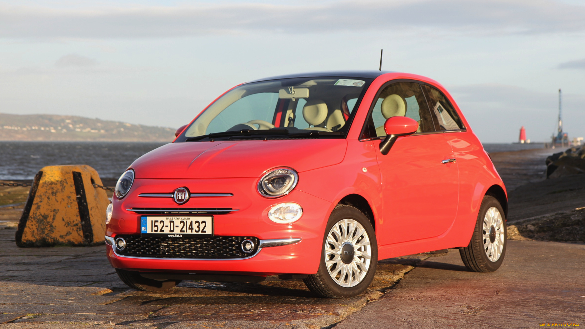 автомобили, fiat, 500, uk-spec, 312, 2015г, красный