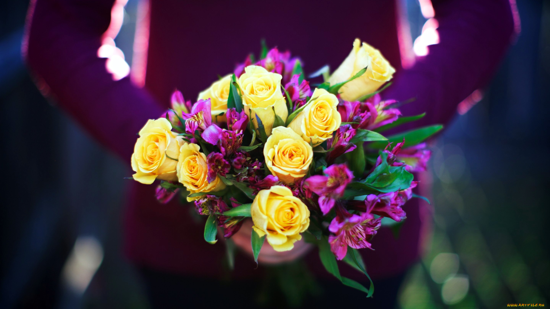 цветы, букеты, , композиции, розы, альстромерия