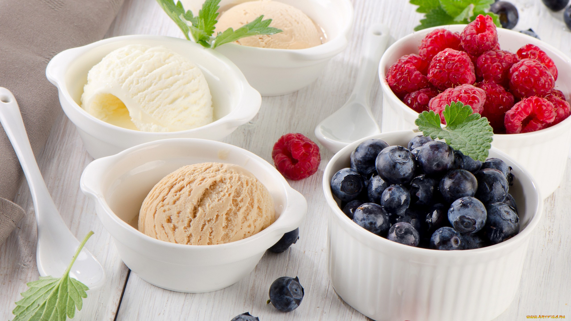 еда, мороженое, , десерты, малина, черника, десерт, ягоды