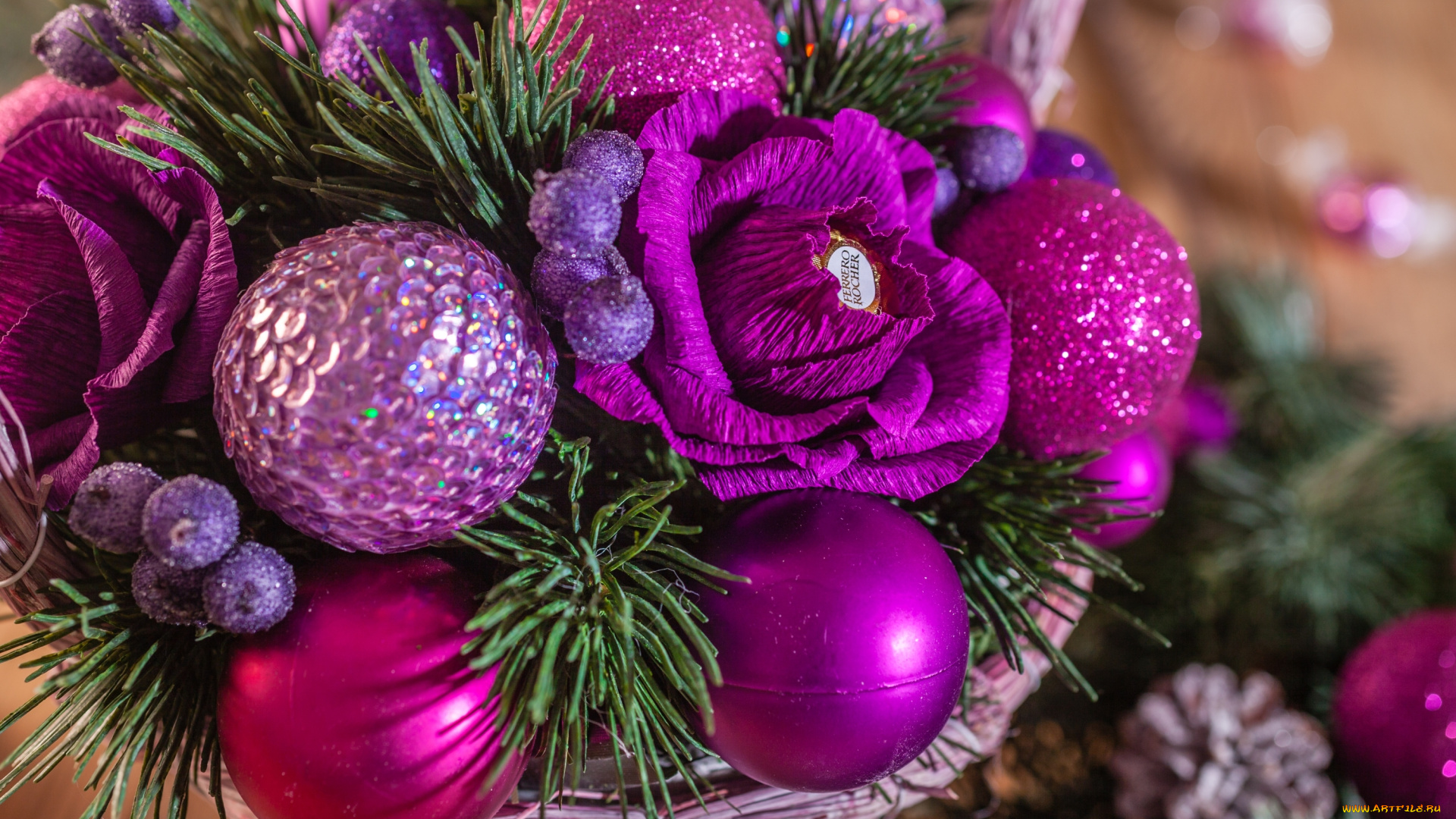 праздничные, шары, игрушки, конфеты, ель, декор