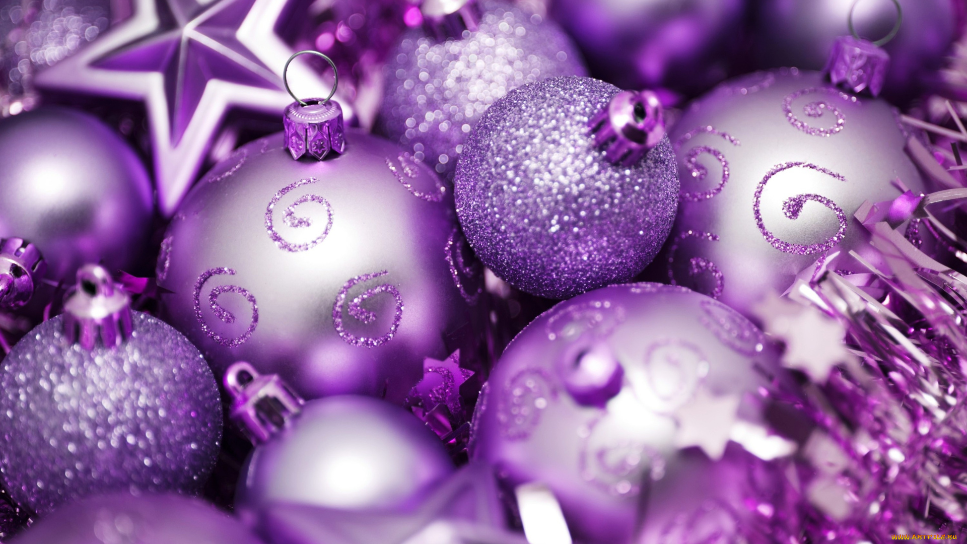 праздничные, шары, мишура, звезды, шарики