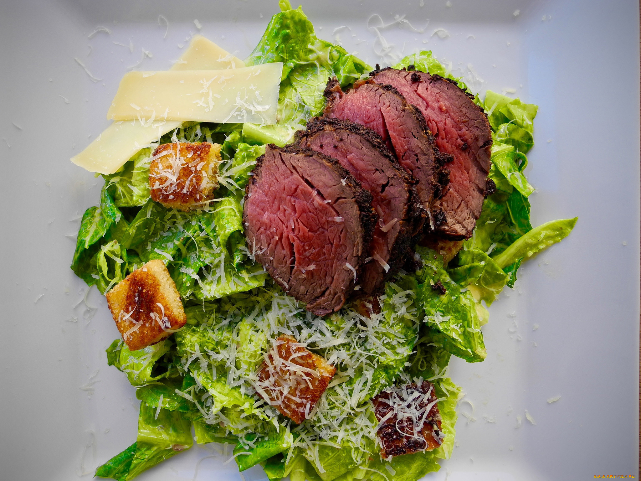 еда, мясные, блюда, зелень, мясо