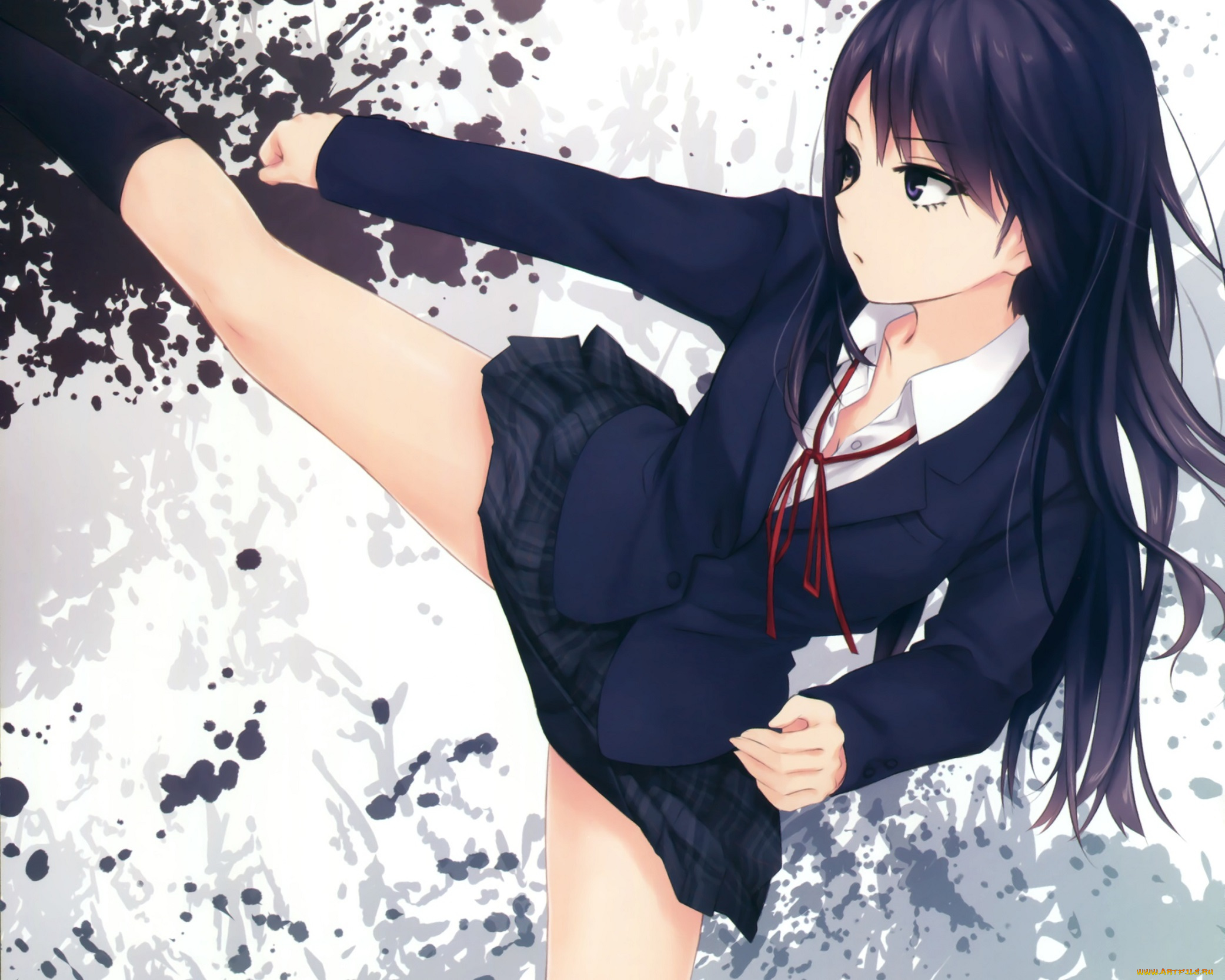 аниме, unknown, , другое, девушка, удар