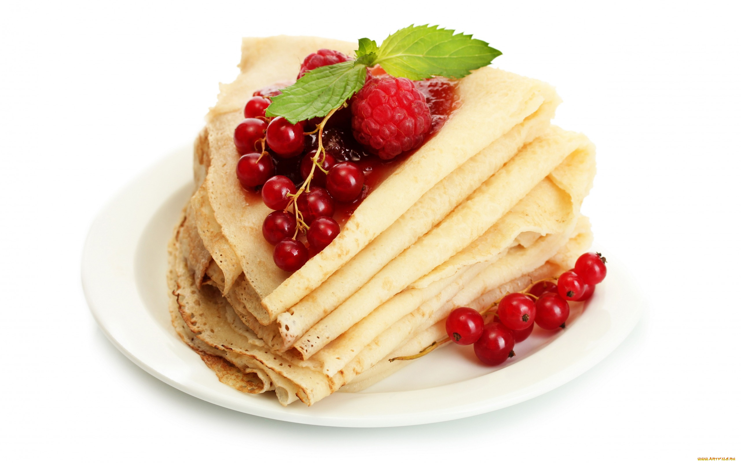 еда, блины, , оладьи, стопка, малина, смородина