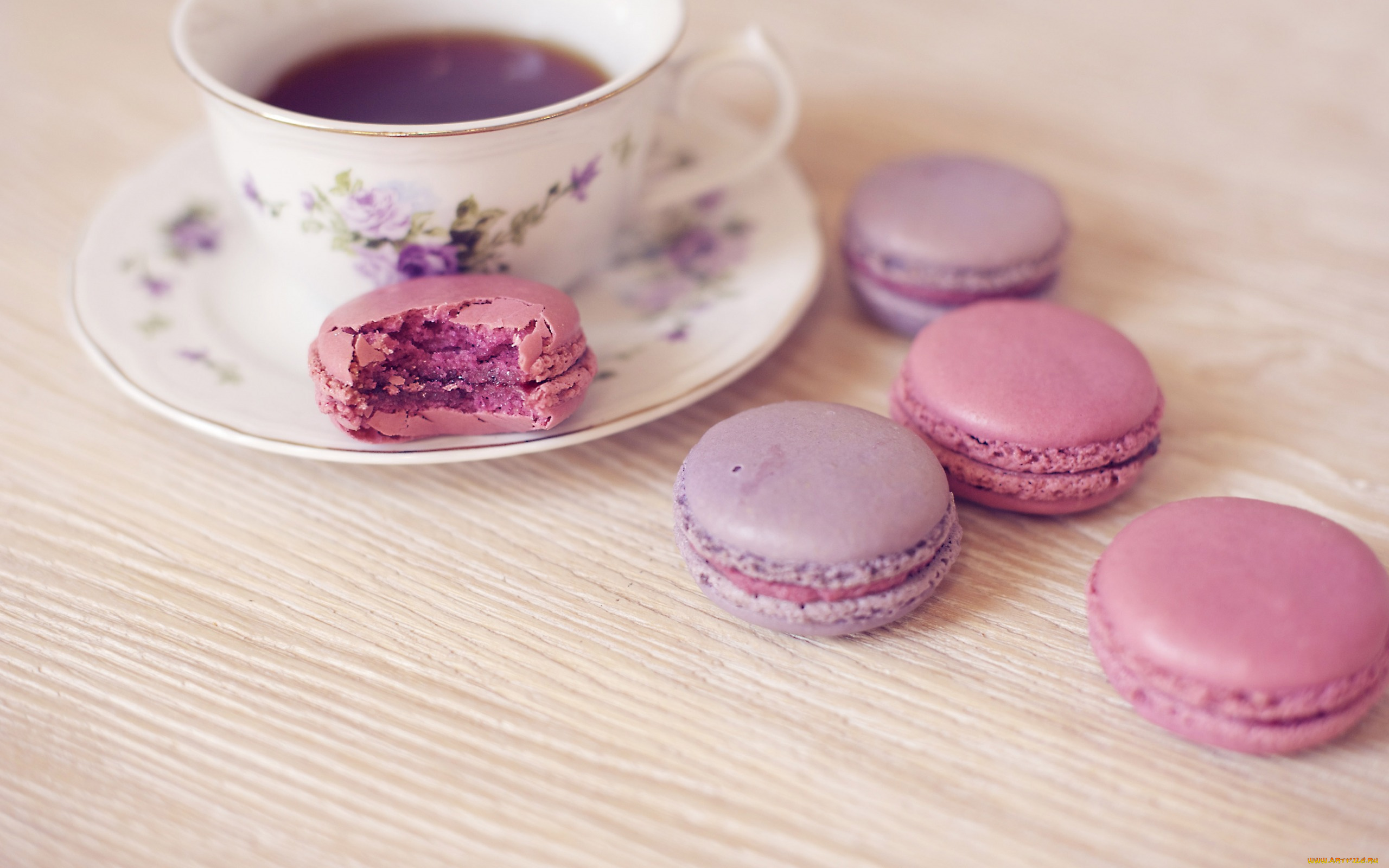еда, макаруны, чай, сиреневый