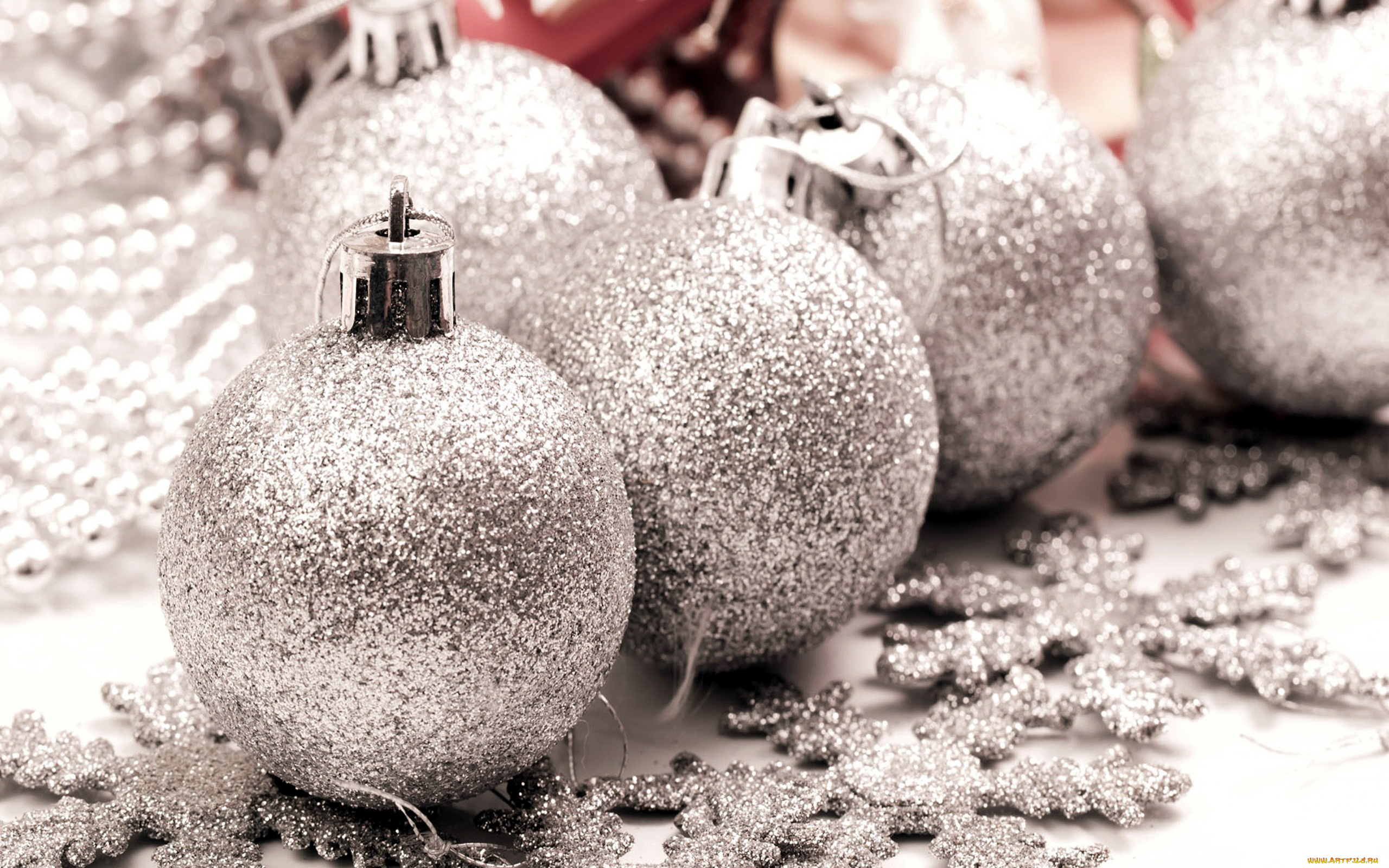 праздничные, шары, серебристые