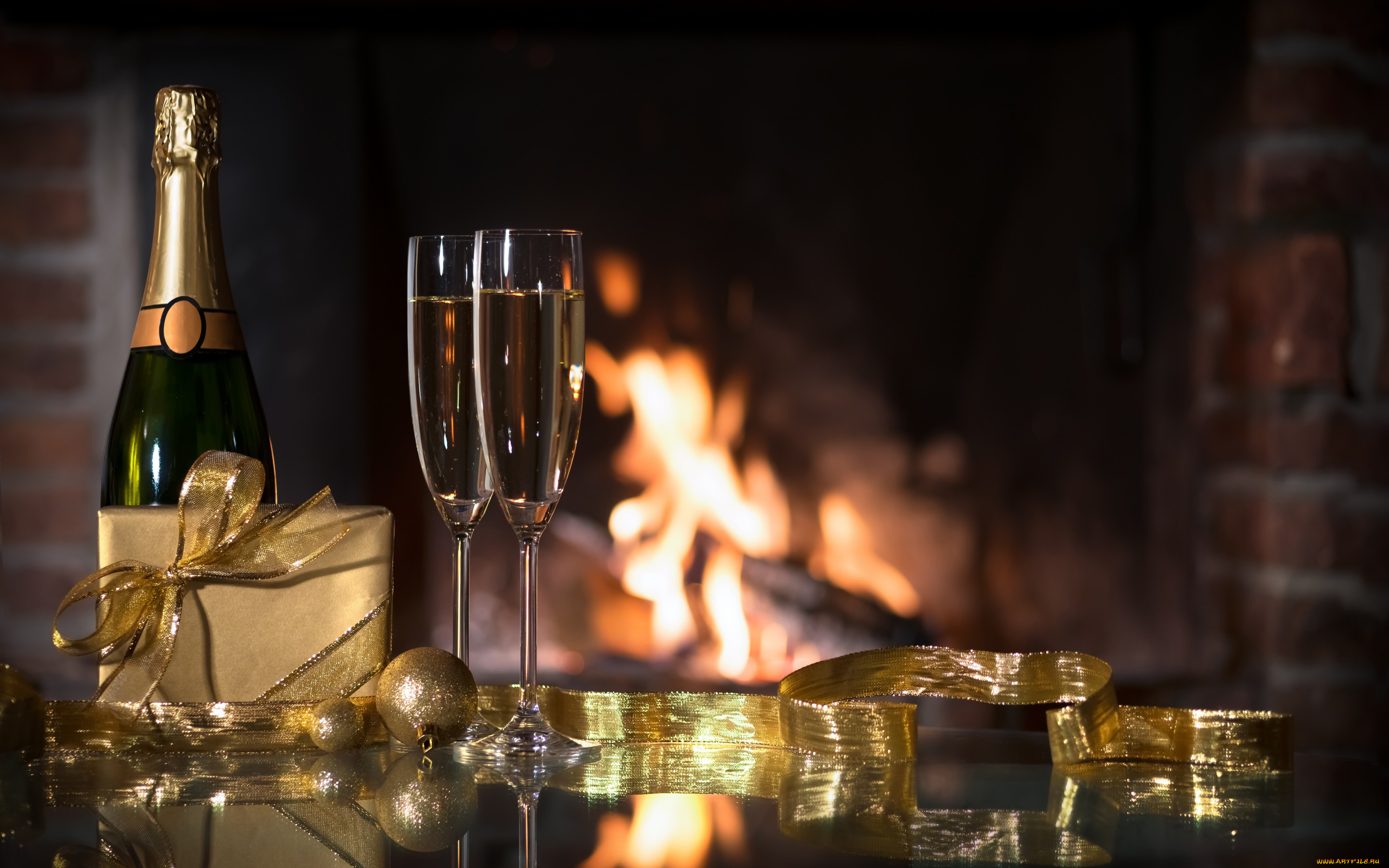 праздничные, угощения, лента, шампанское