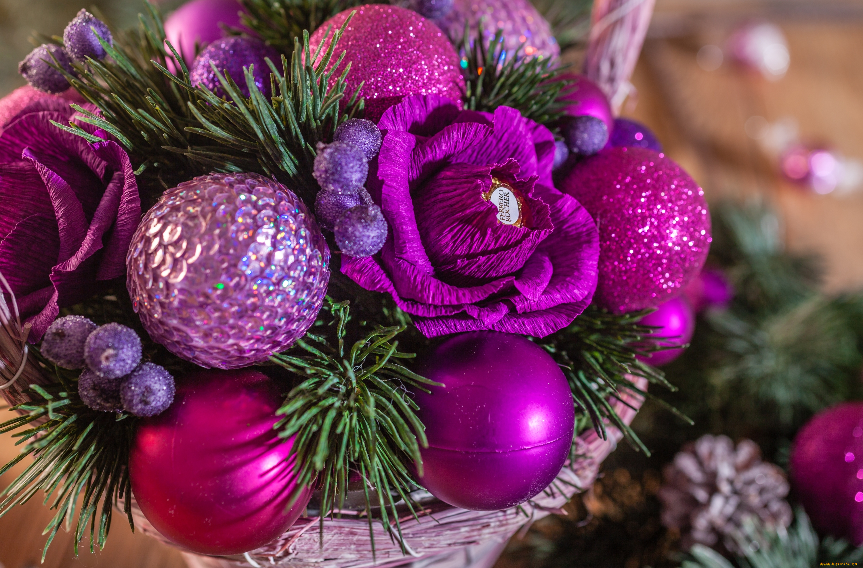 праздничные, шары, игрушки, конфеты, ель, декор