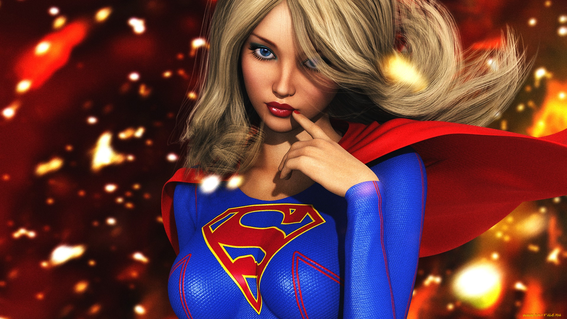 3д, графика, фантазия, , fantasy, фон, девушка, взгляд