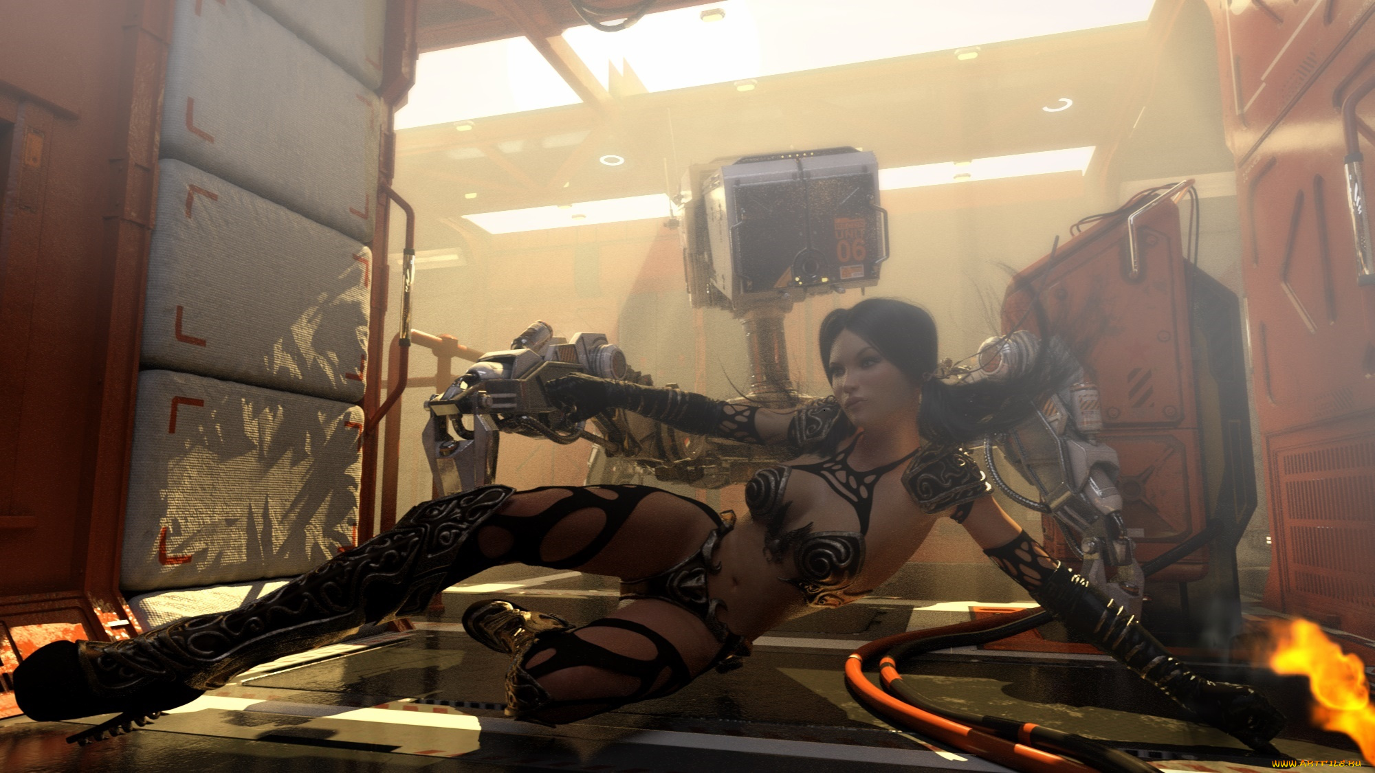 3д, графика, фантазия, , fantasy, фон, взгляд, девушка