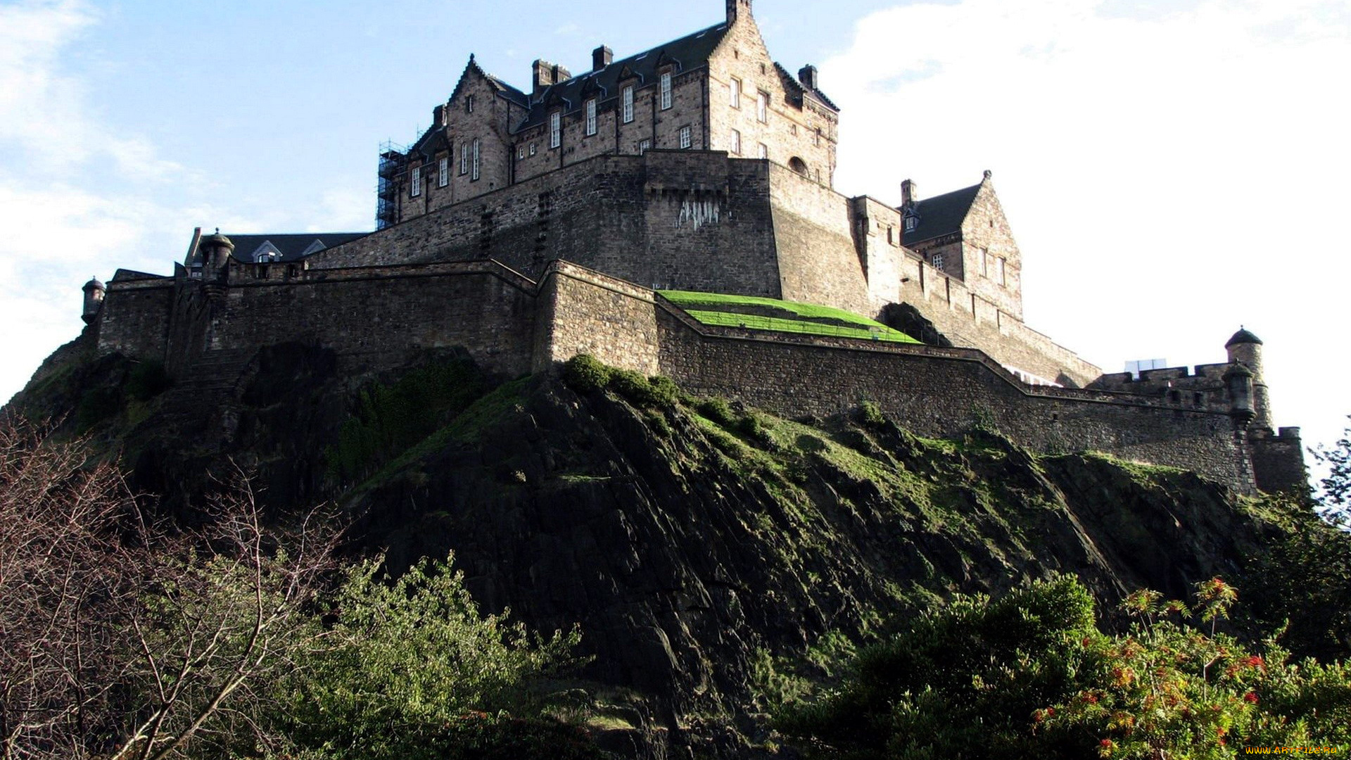 города, эдинбург, , шотландия, замок