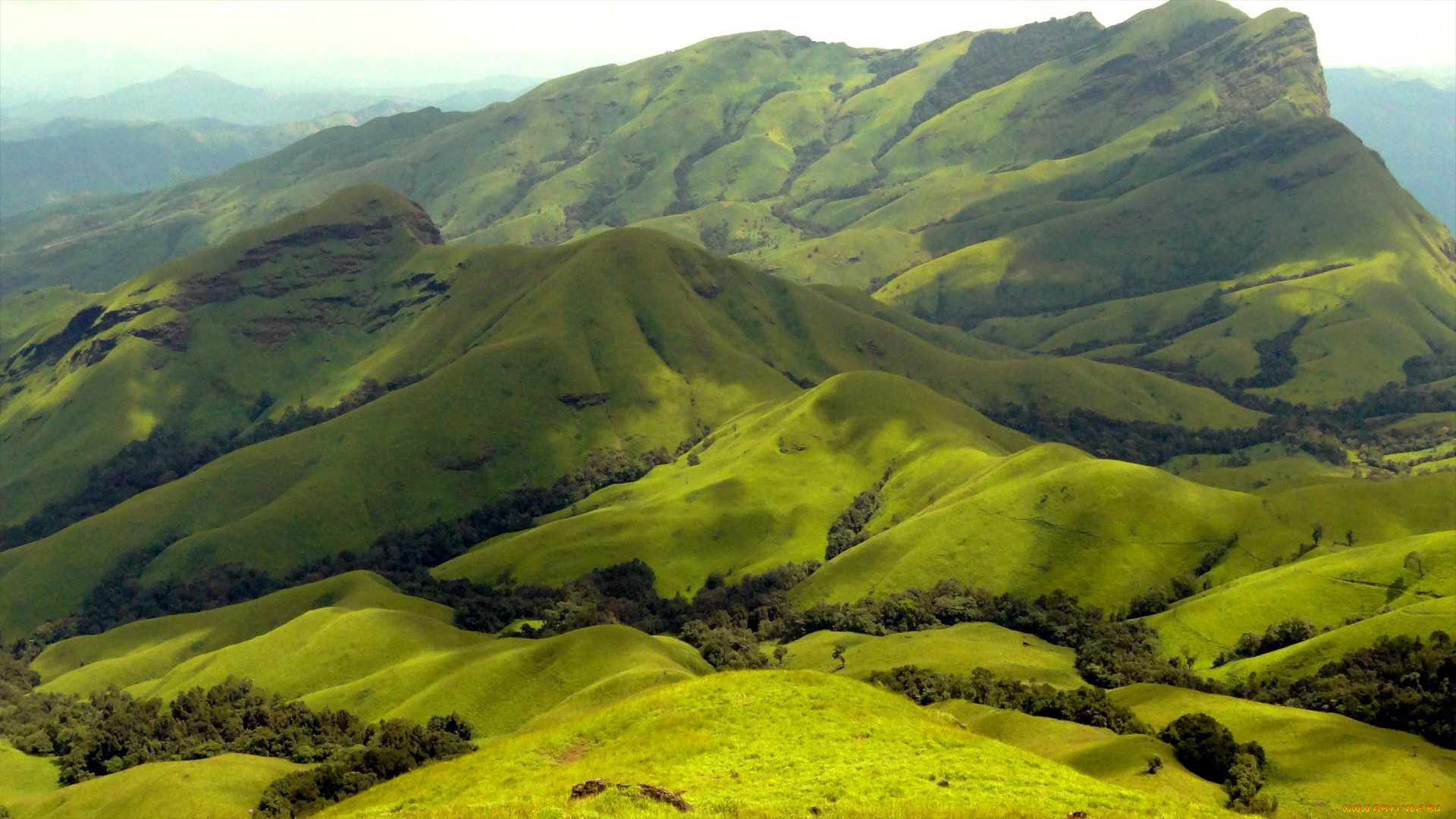 kudremukh, mountain, range, india, природа, горы, kudremukh, mountain, range