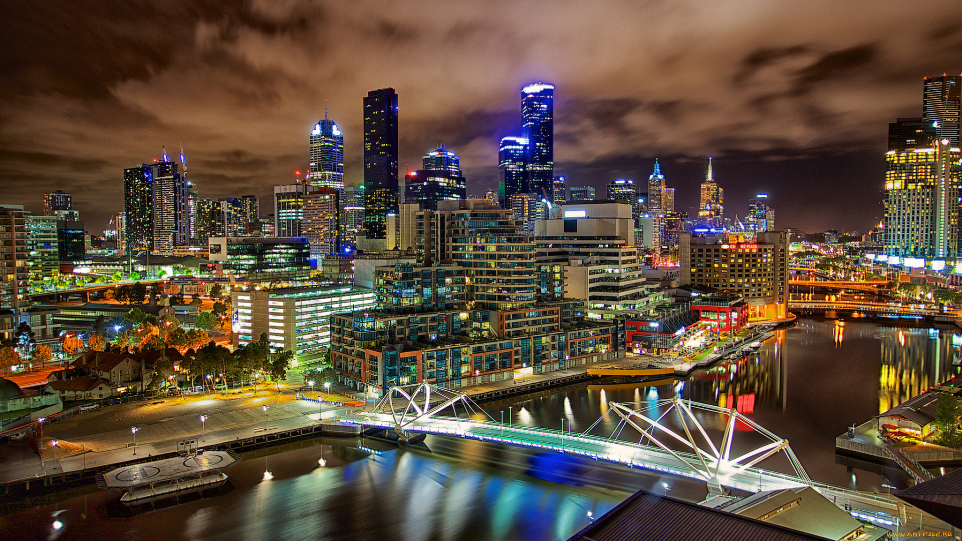 melbourne, города, мельбурн, , австралия, панорама, небоскребы