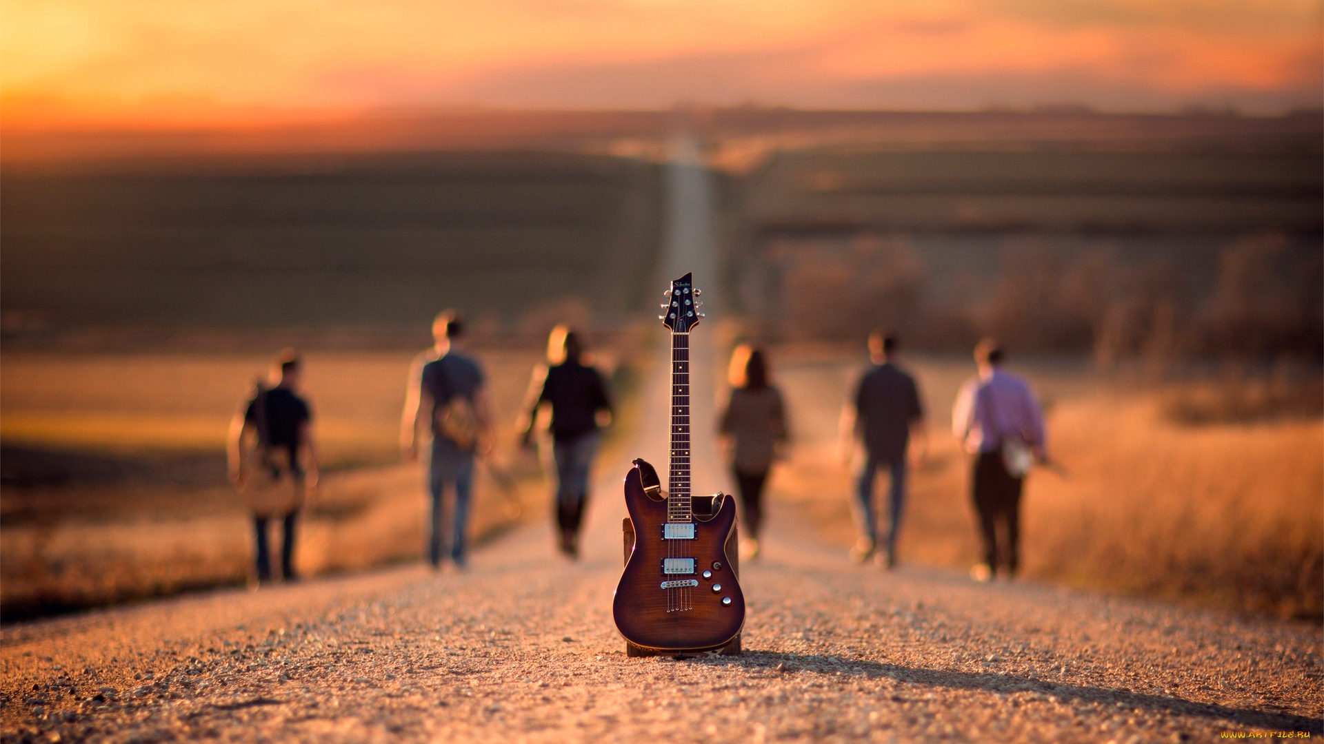 музыка, -музыкальные, инструменты, гитара, дорога