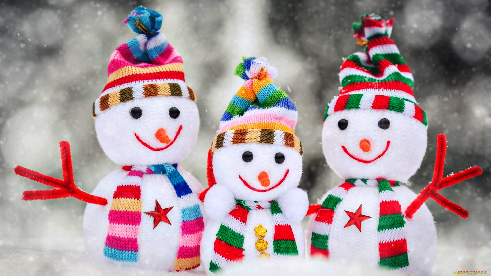 праздничные, снеговики, трио