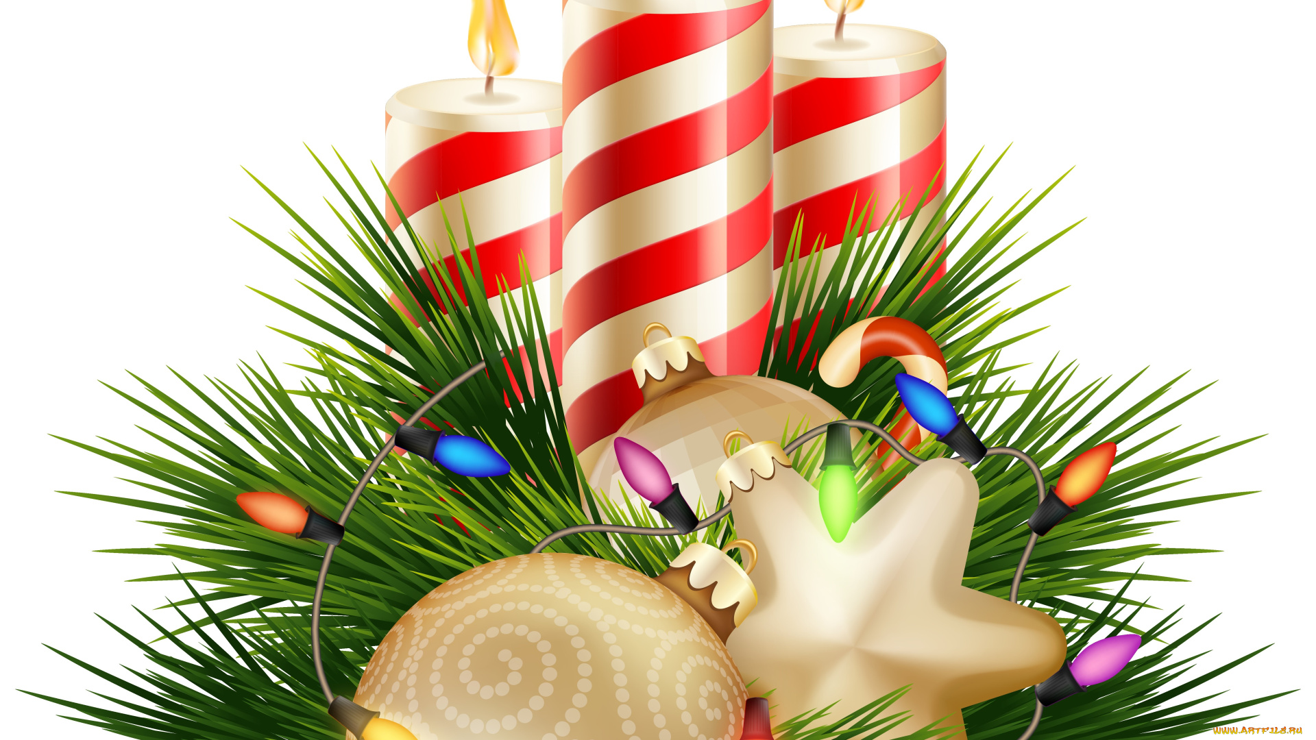 праздничные, векторная, графика, , новый, год, свеча, ветки, фон, новый, год, праздник
