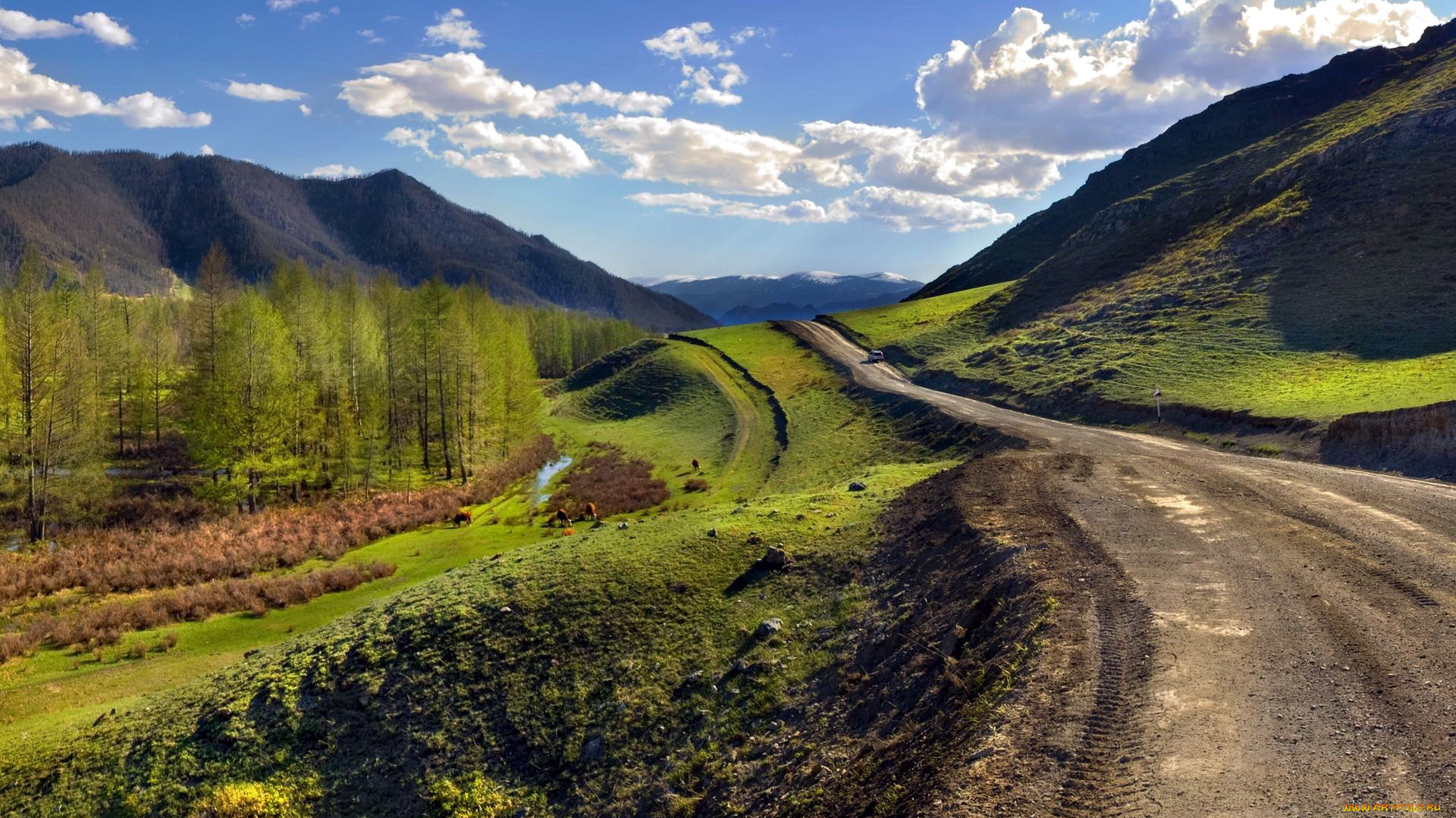 природа, дороги, дорога, горы, проселочная