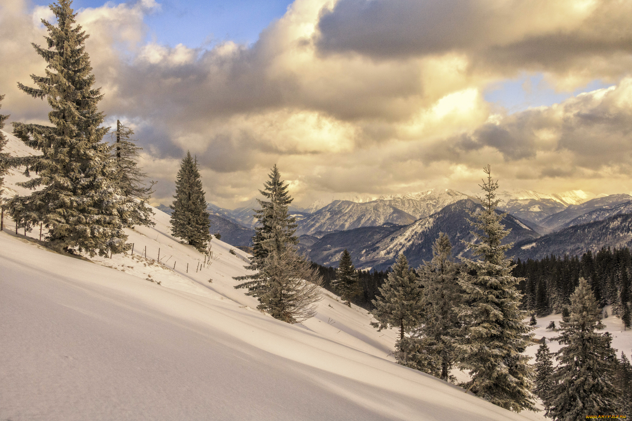 природа, зима, простор