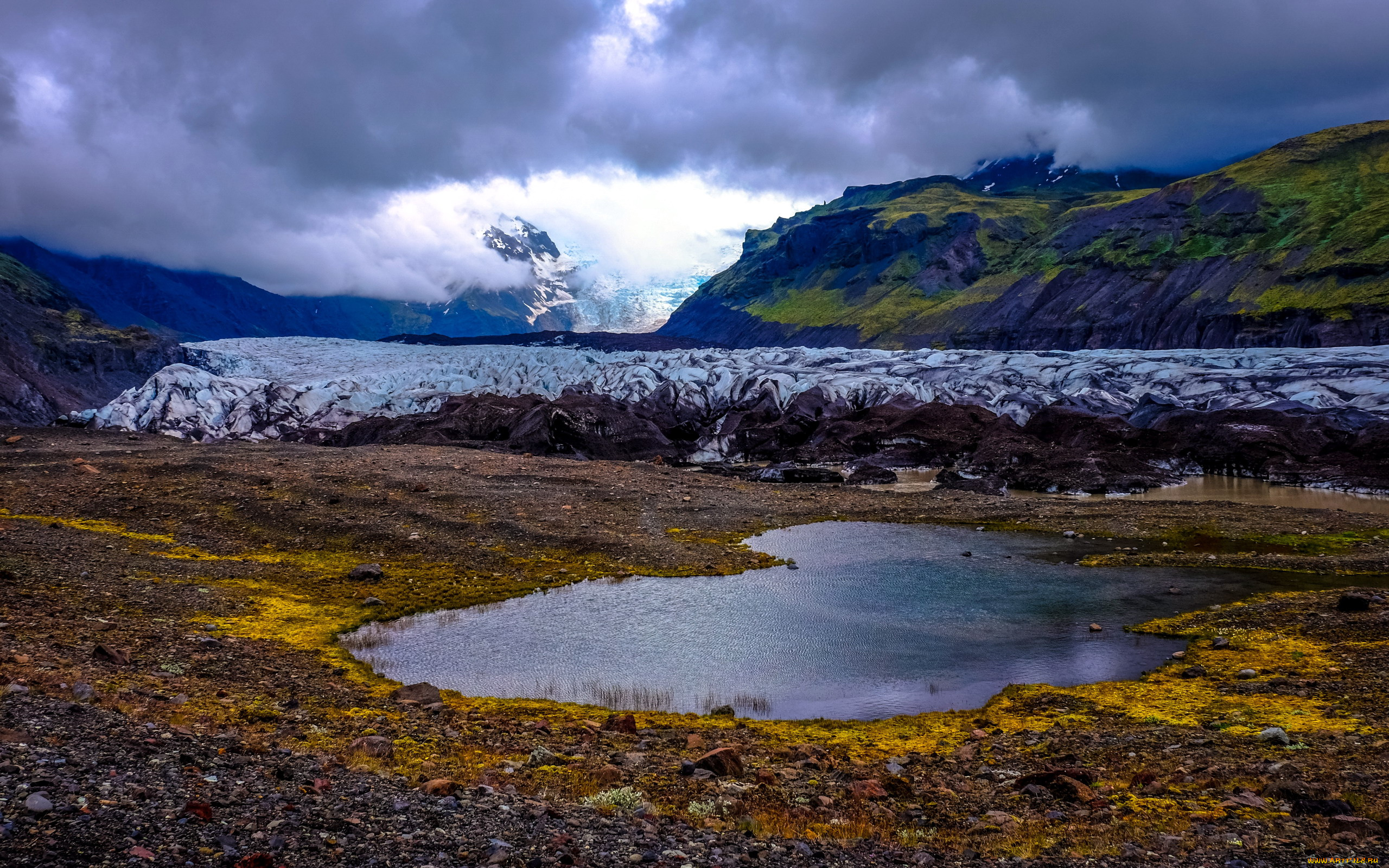 природа, реки, озера, озеро, горы, облака