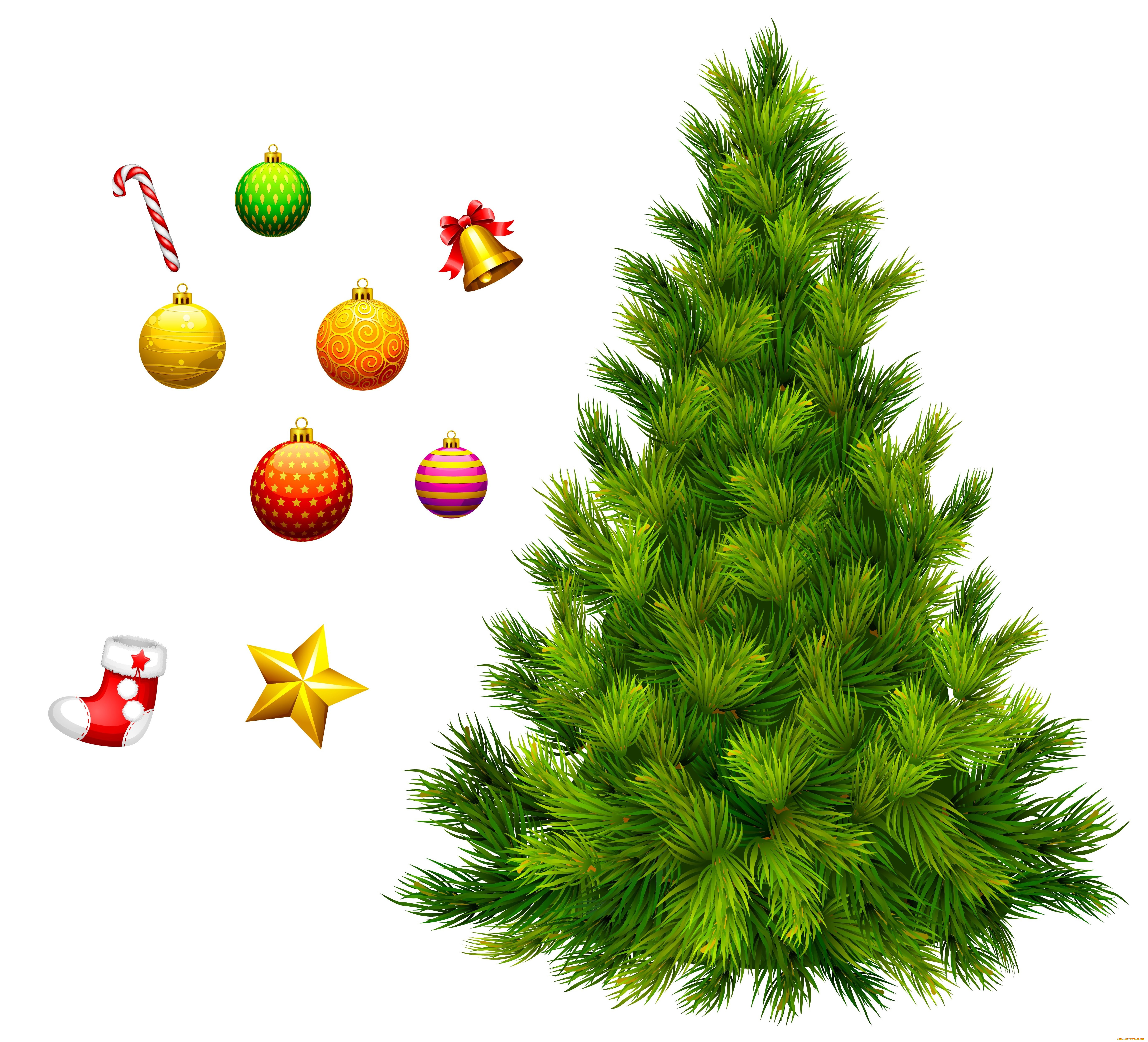 праздничные, векторная, графика, , новый, год, украшения, елка, фон, новый, год, праздник