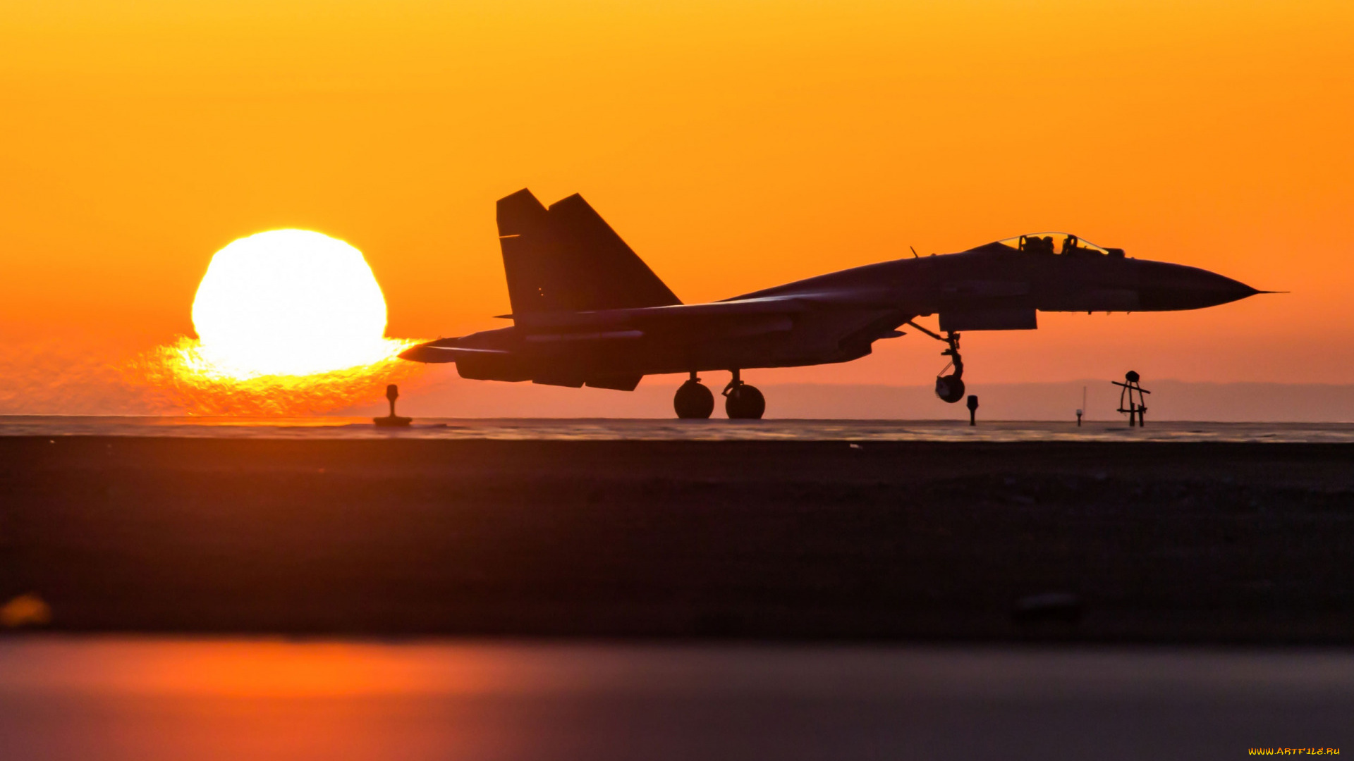 shengyang, j-11, авиация, авиационный, пейзаж, креатив, shengyang, j-11, китайский, истребитель, военный, аэродром, закат, вечер, ввс, китая