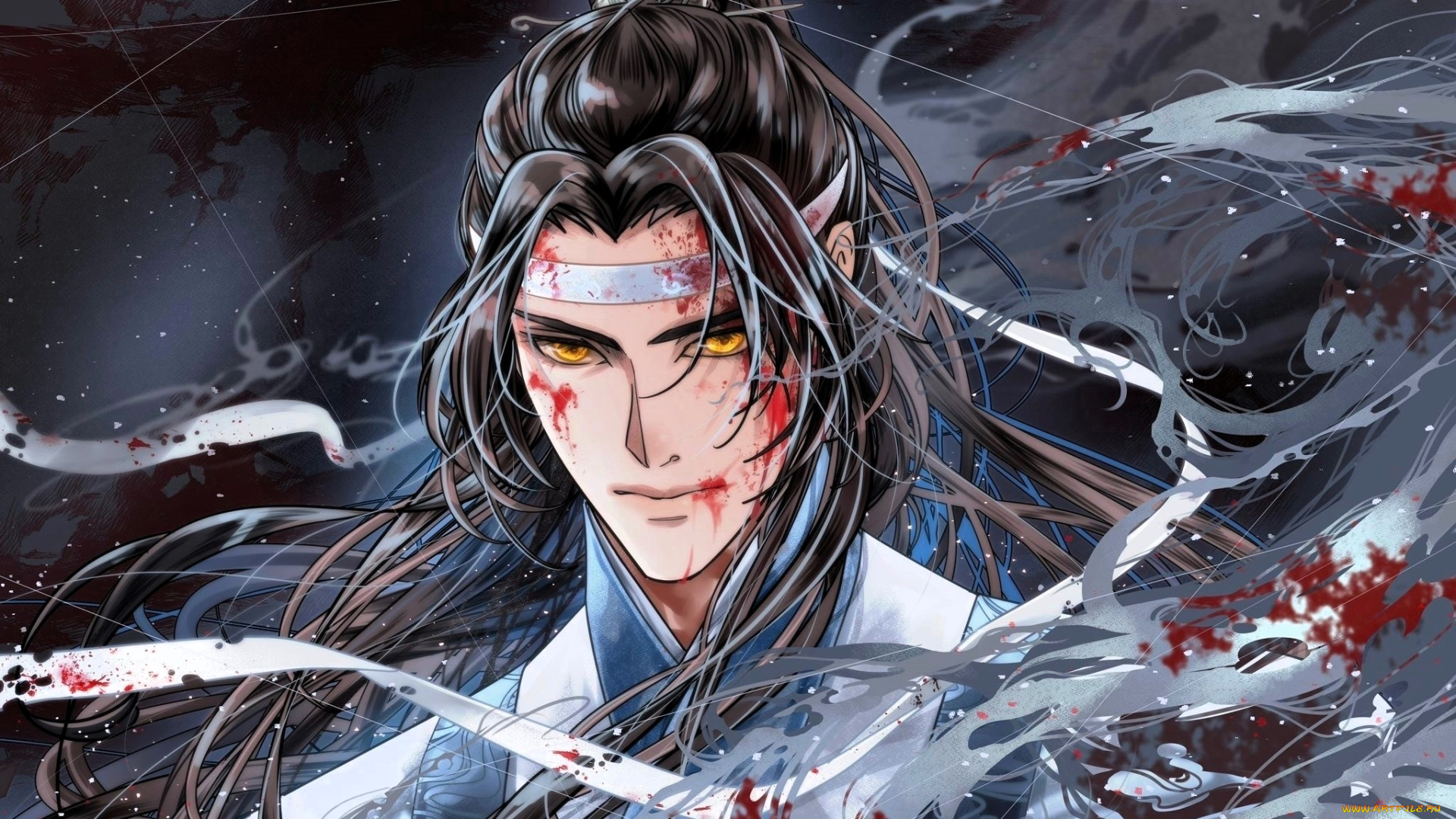 аниме, mo, dao, zu, shi, лань, ванцзи, кровь