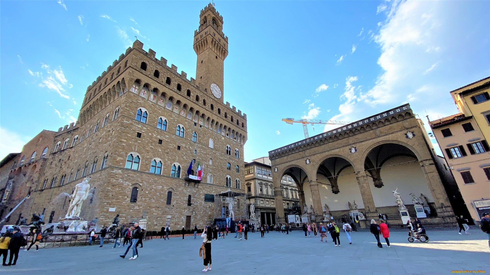 the, arnolfo, tower, of, the, palazzo, vecchio, piazza, della, signoria, города, флоренция, , италия, the, arnolfo, tower, of, palazzo, vecchio, piazza, della, signoria